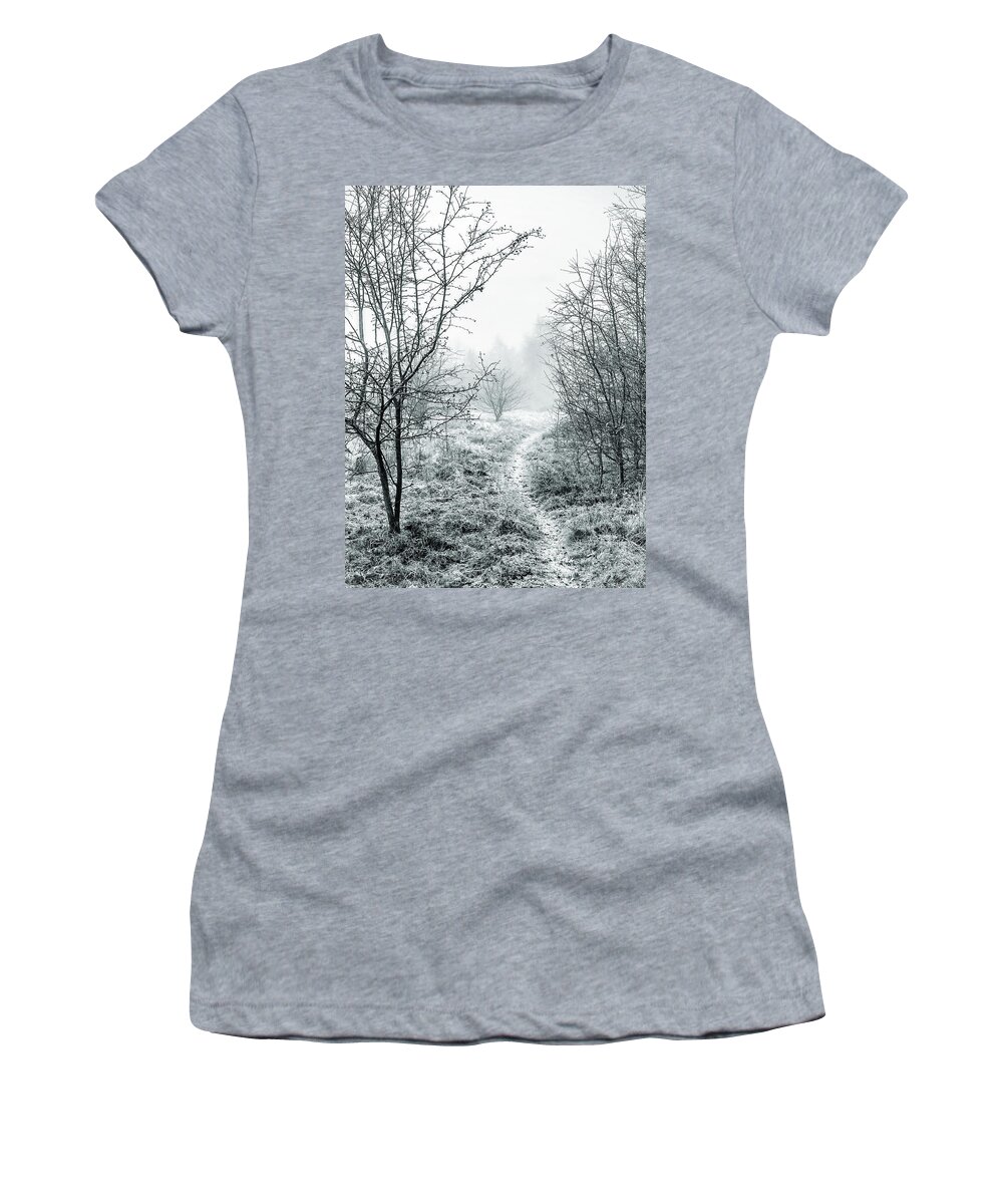 Ice Women's T-Shirt featuring the photograph Into the Mist by Nick Bywater