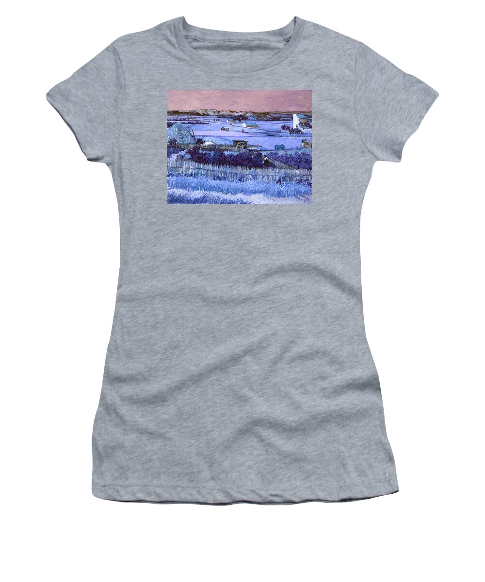 Post Modern Art Women's T-Shirt featuring the digital art Inv Blend 18 van Gogh by David Bridburg