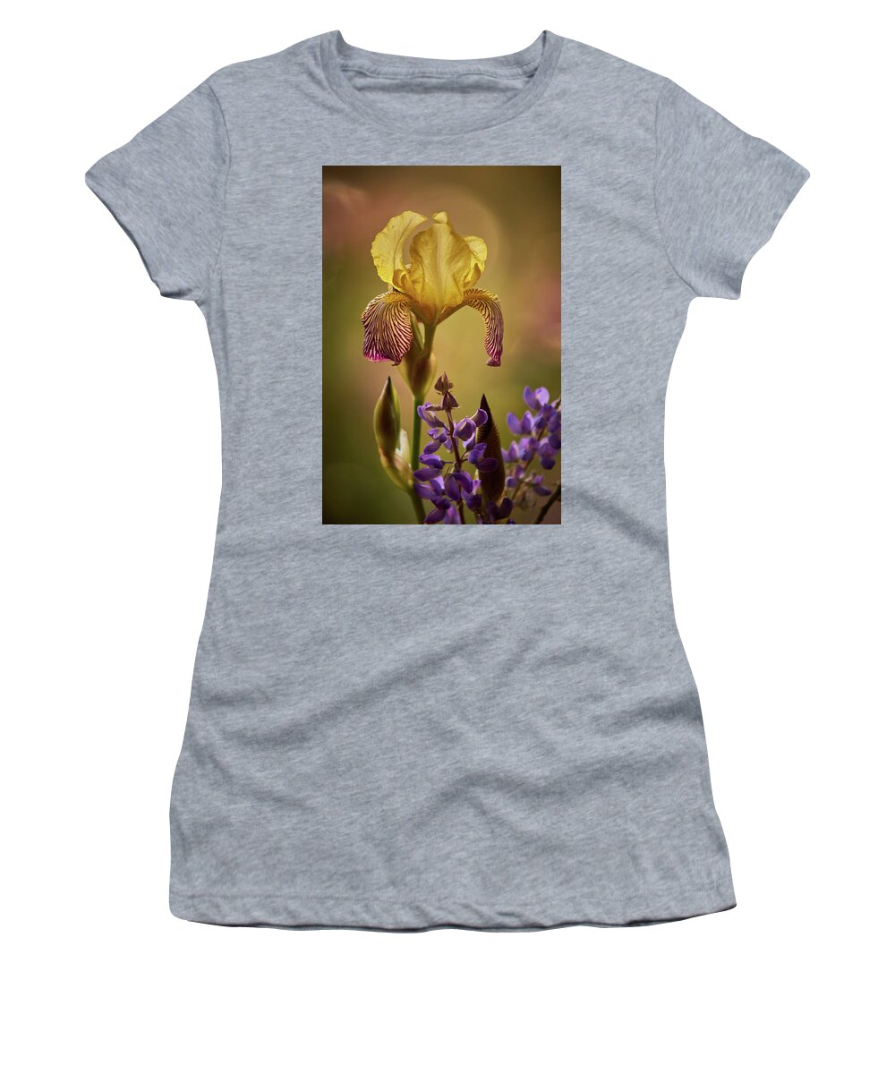 Iris Women's T-Shirt featuring the photograph Iris 7 by Loni Collins