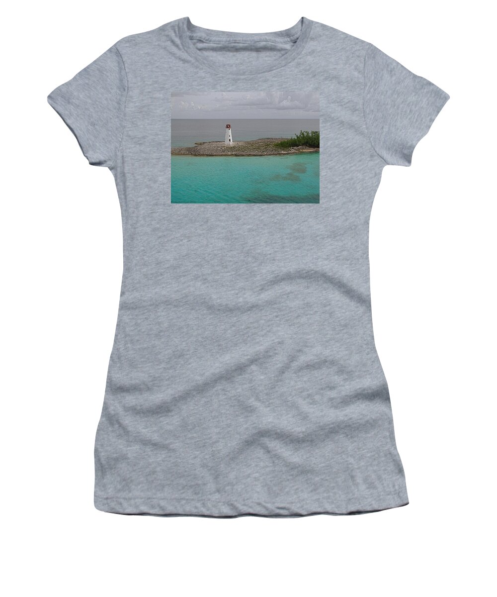 Bahamas Women's T-Shirt featuring the photograph Island Lighthouse by Kathi Isserman