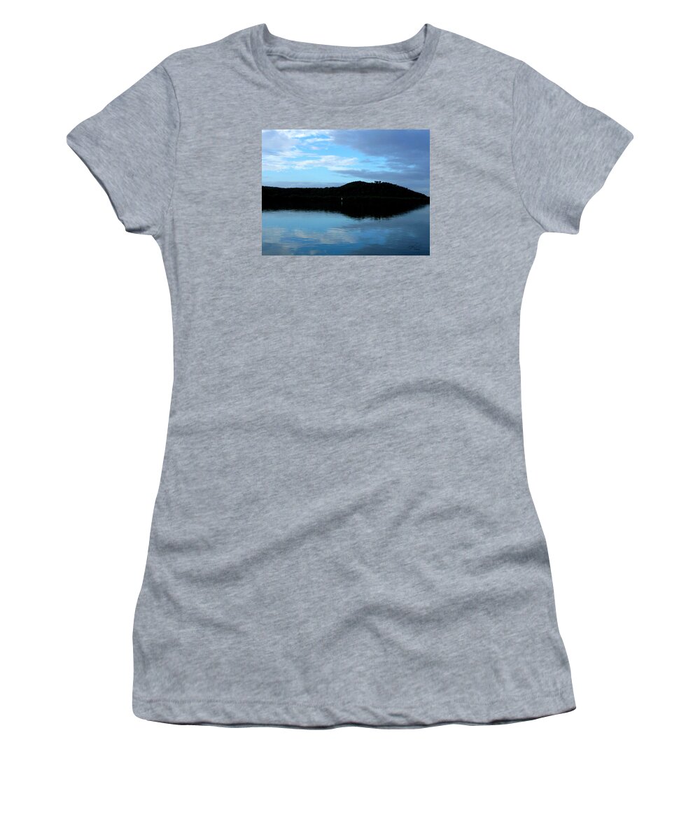 Island Women's T-Shirt featuring the photograph Island Reflection Dark by Michael Blaine