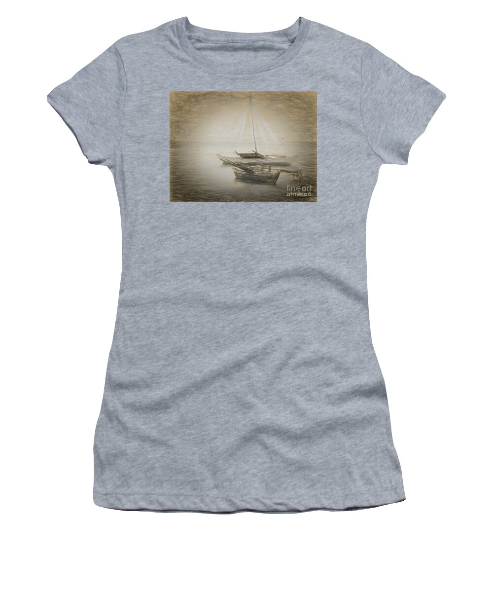 Outrigger Canoes Women's T-Shirt featuring the photograph Island Sketches V by Scott Cameron