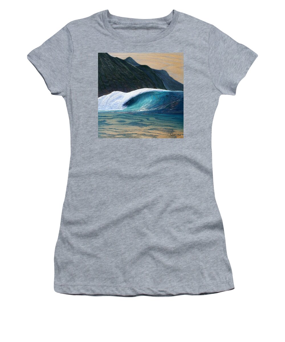 Surf Art Women's T-Shirt featuring the painting Island Treasure by Nathan Ledyard
