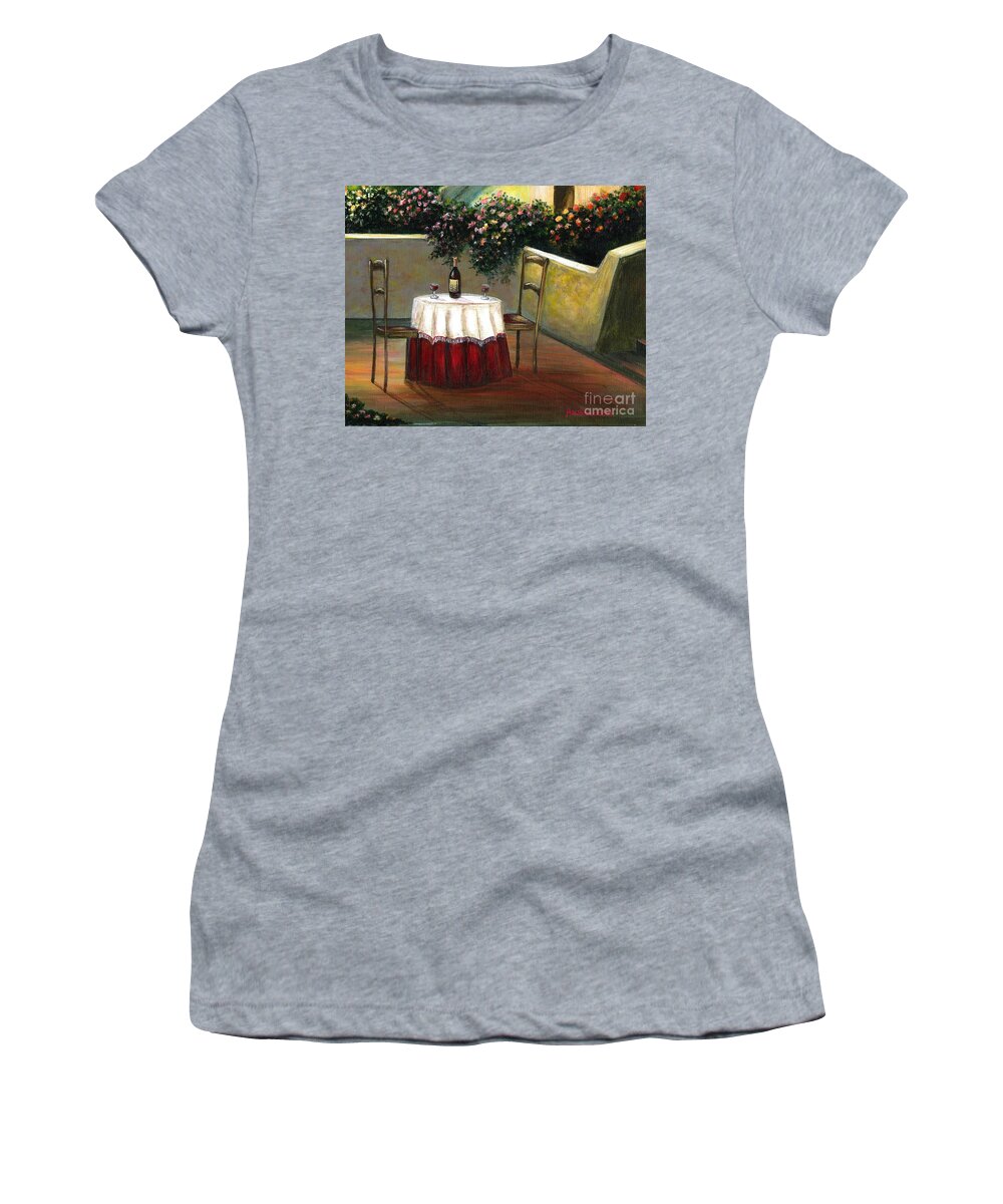 Cityscape Women's T-Shirt featuring the photograph Italian table by Italian Art