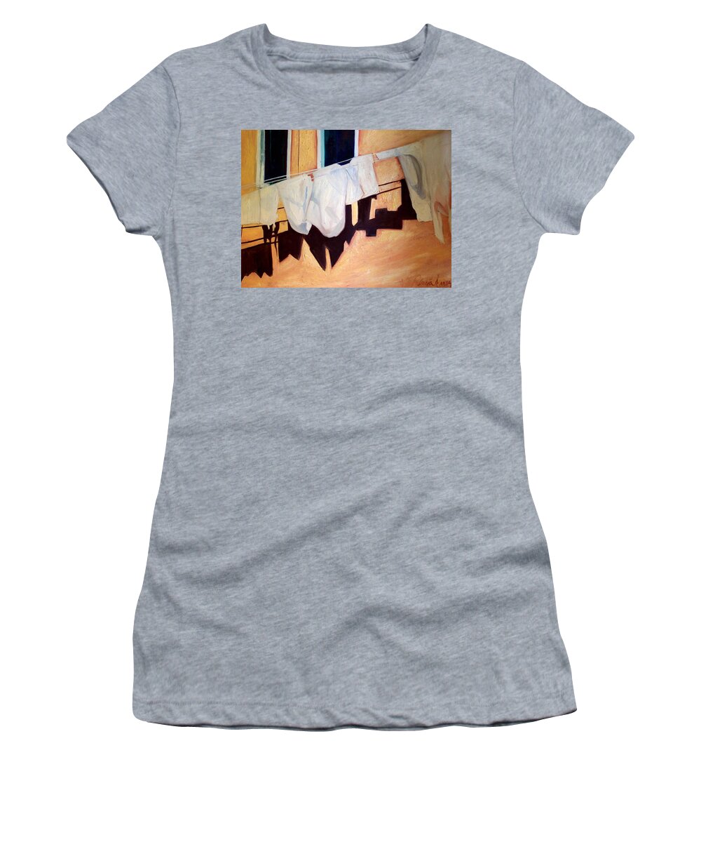  Women's T-Shirt featuring the painting Italian Wash by Patricia Arroyo
