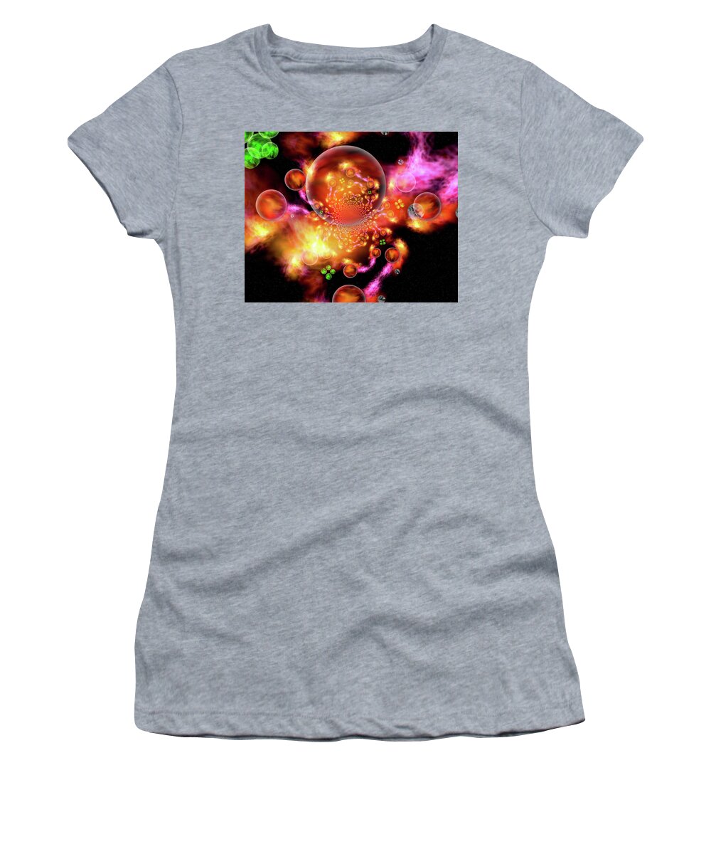 Stellar Nursery Women's T-Shirt featuring the digital art It's A Wacky Inter-Dimensional Stellar Nursery by Rolando Burbon