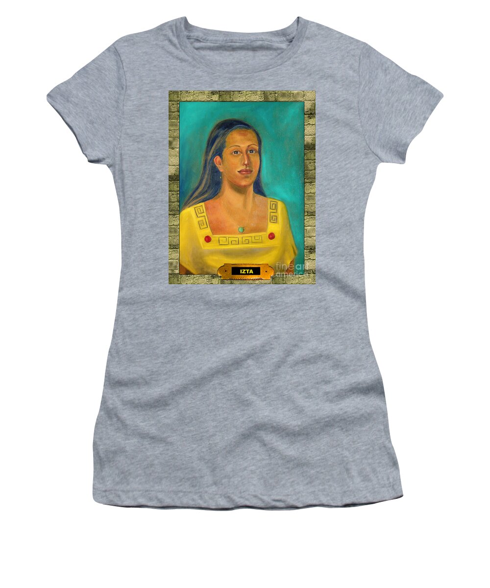 Izta Women's T-Shirt featuring the painting Izta Illustration by Lilibeth Andre