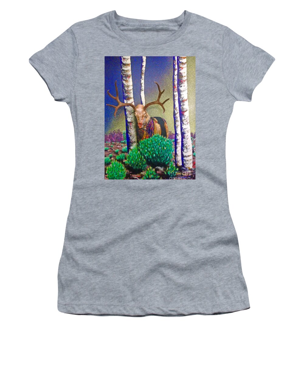 Mule Women's T-Shirt featuring the painting Heckle by Mayhem Mediums