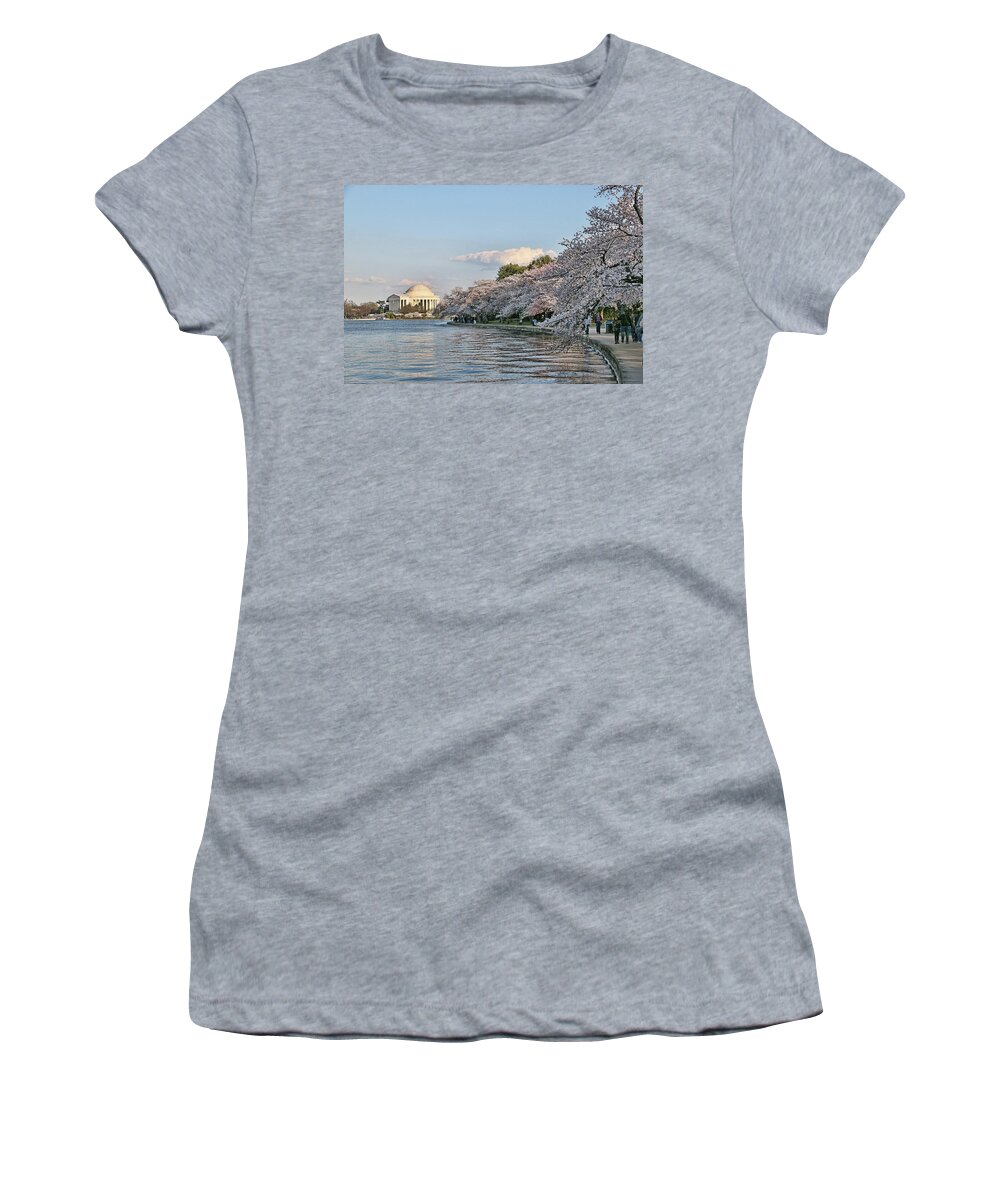 Jefferson Women's T-Shirt featuring the photograph Jefferson Memorial # 4 by Allen Beatty