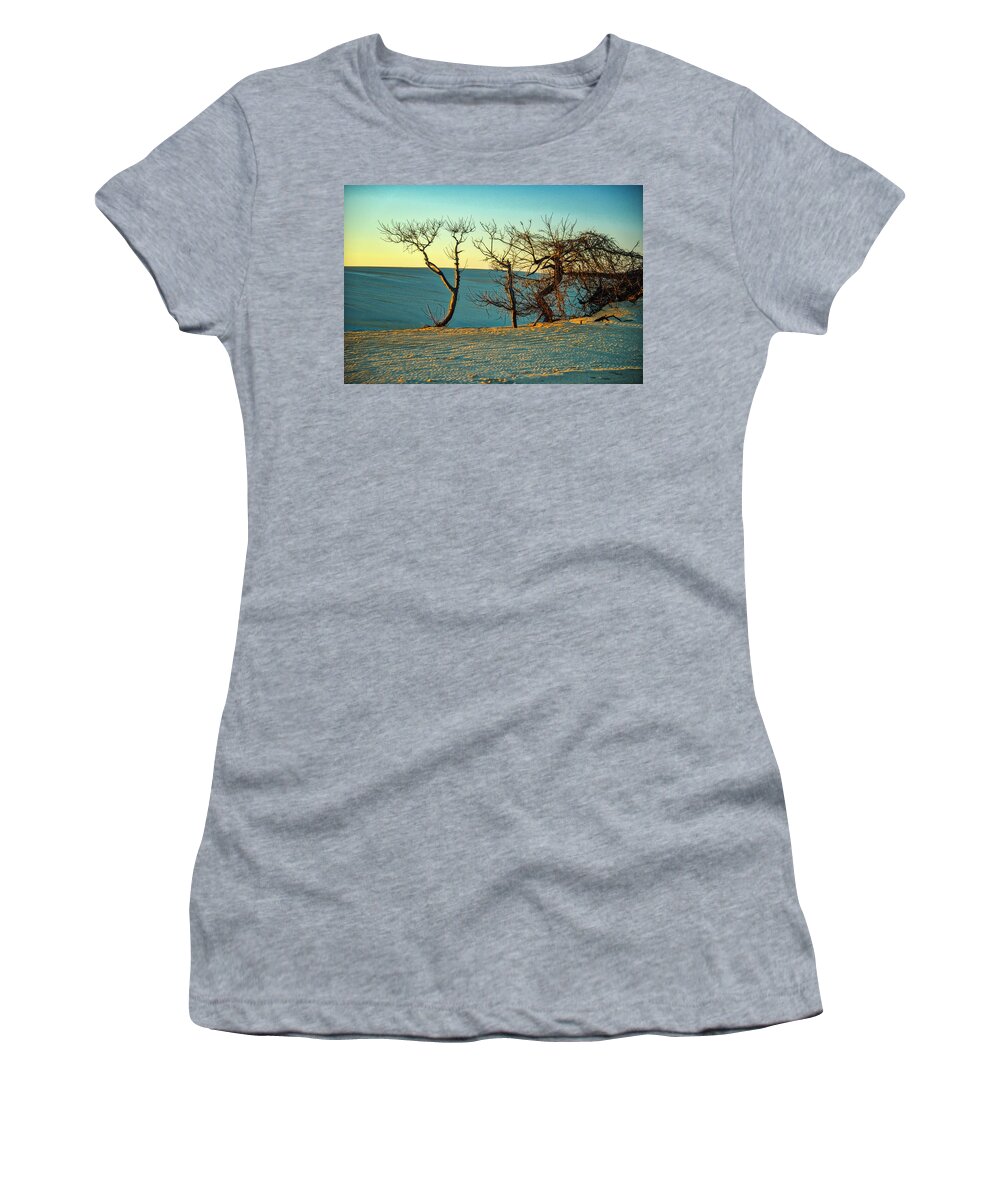 Landscapes Women's T-Shirt featuring the photograph Jockey Ridge Sentinels by Donald Brown