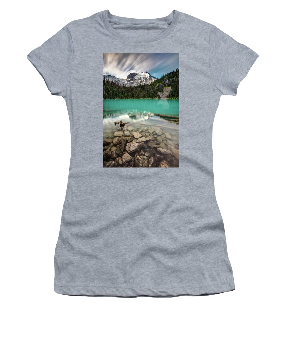 Joffre Lakes Women's T-Shirt featuring the photograph Joffre Lakes Dream by Pierre Leclerc Photography