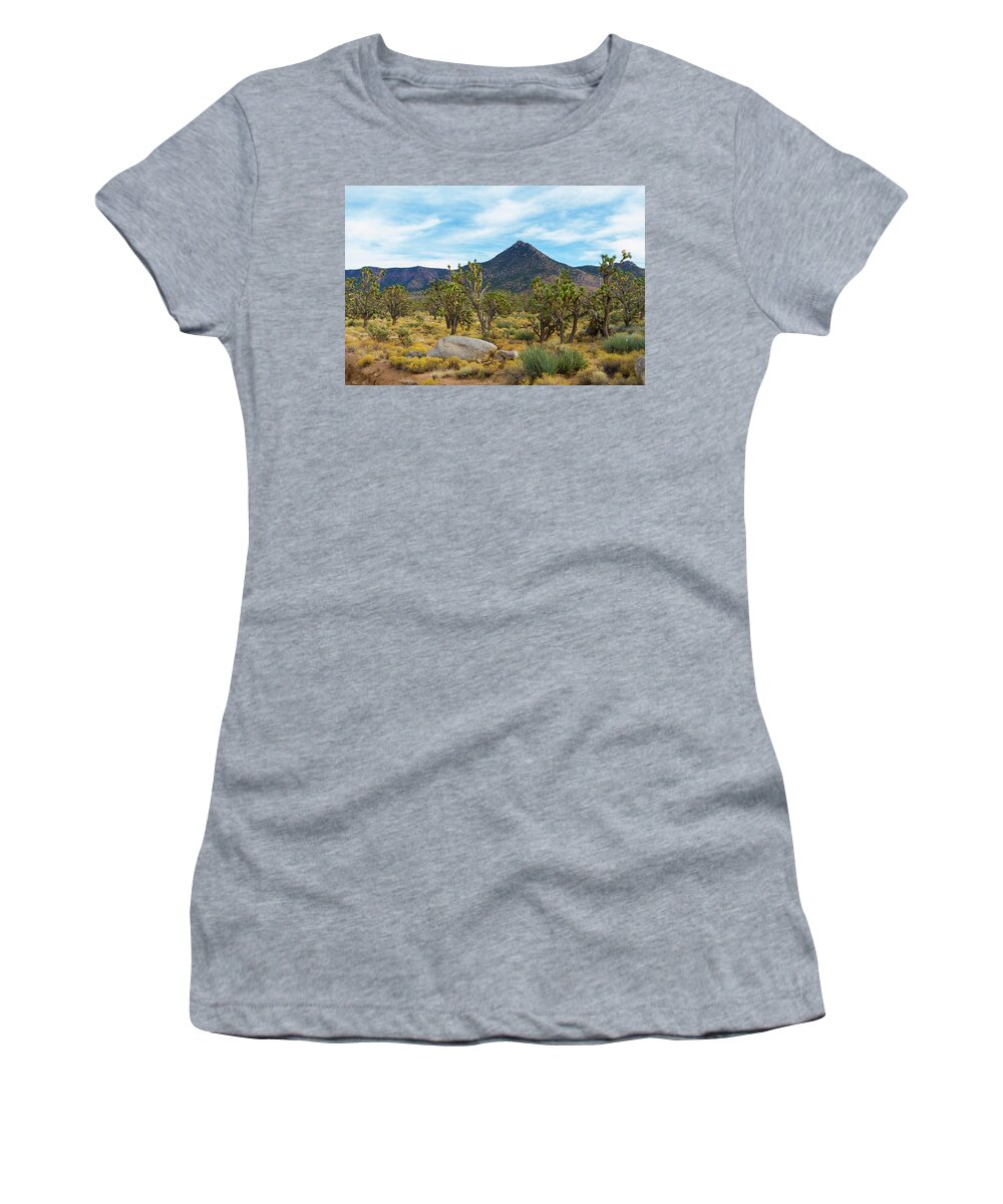 Joshua Tree Forest Women's T-Shirt featuring the photograph Joshua Tree Forest by Bonnie Follett