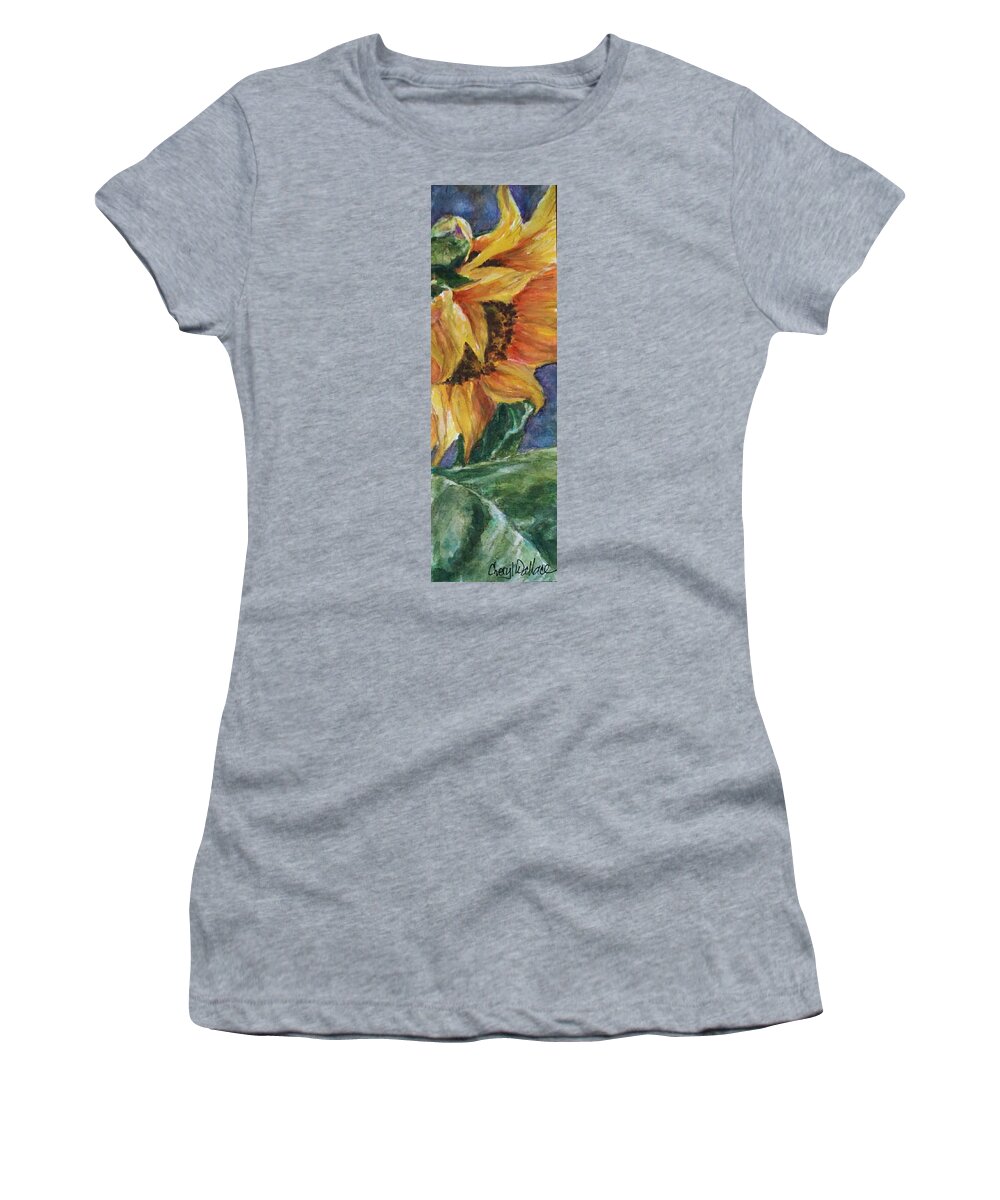 Sunflower Women's T-Shirt featuring the painting Joy for Today by Cheryl Wallace