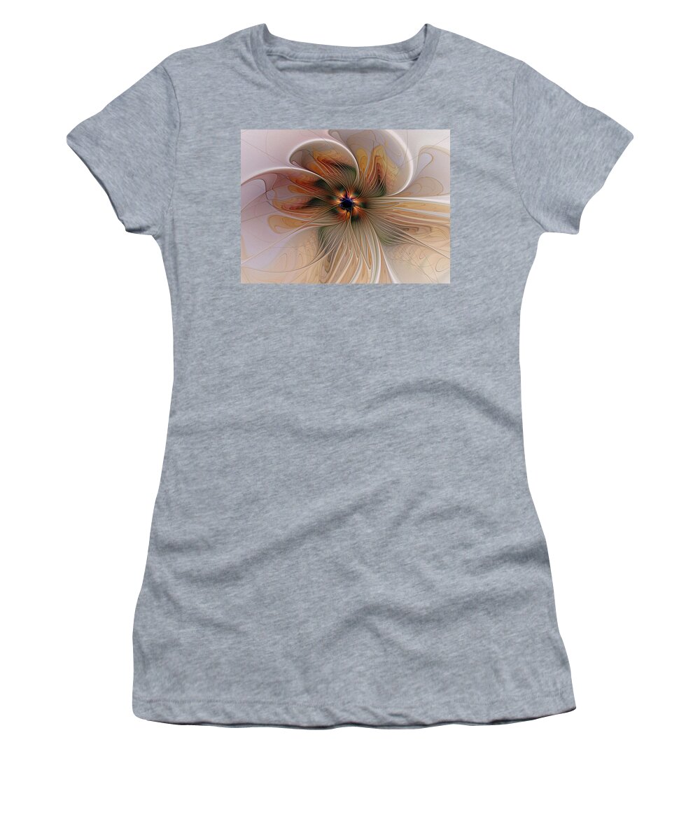 Digital Art Women's T-Shirt featuring the digital art Just Peachy by Amanda Moore