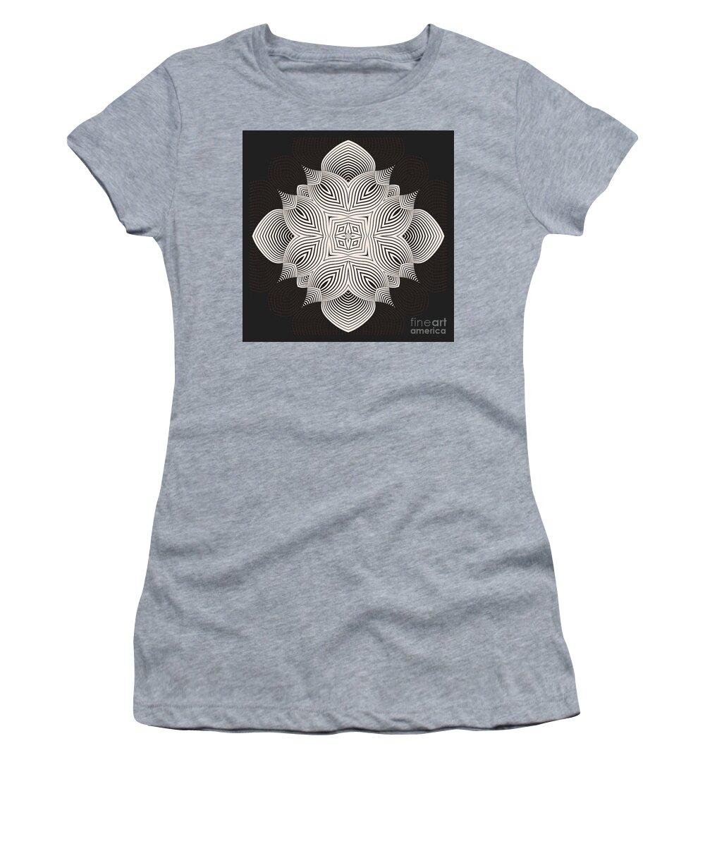 Kaleidoscope Women's T-Shirt featuring the digital art Kal - 71c89 by Variance Collections