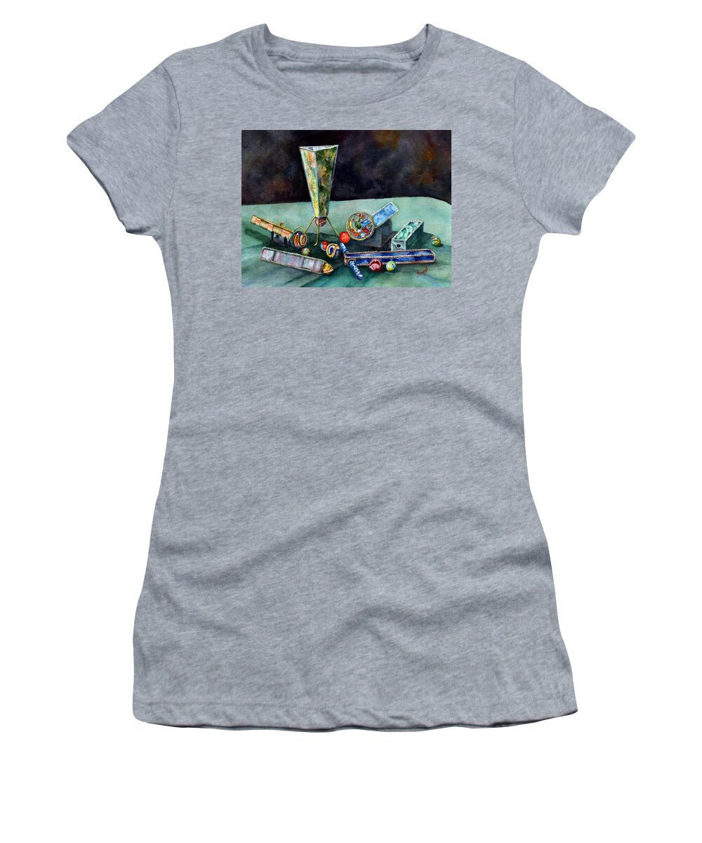 Kaleidoscope Women's T-Shirt featuring the painting Kaleidoscopes by Sam Sidders