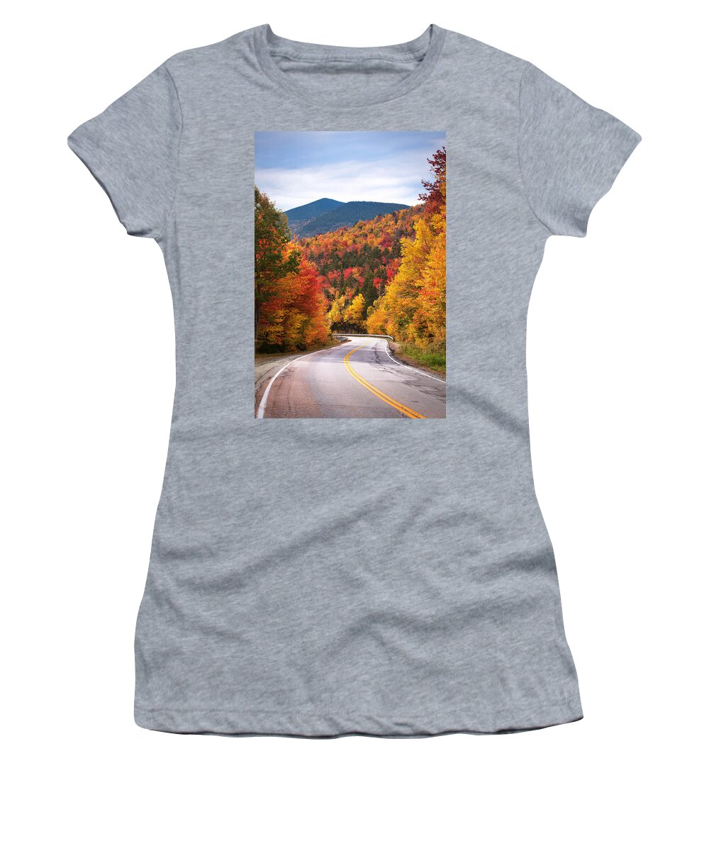 Kancamagus Women's T-Shirt featuring the photograph Kancamagus Highway by Eric Gendron