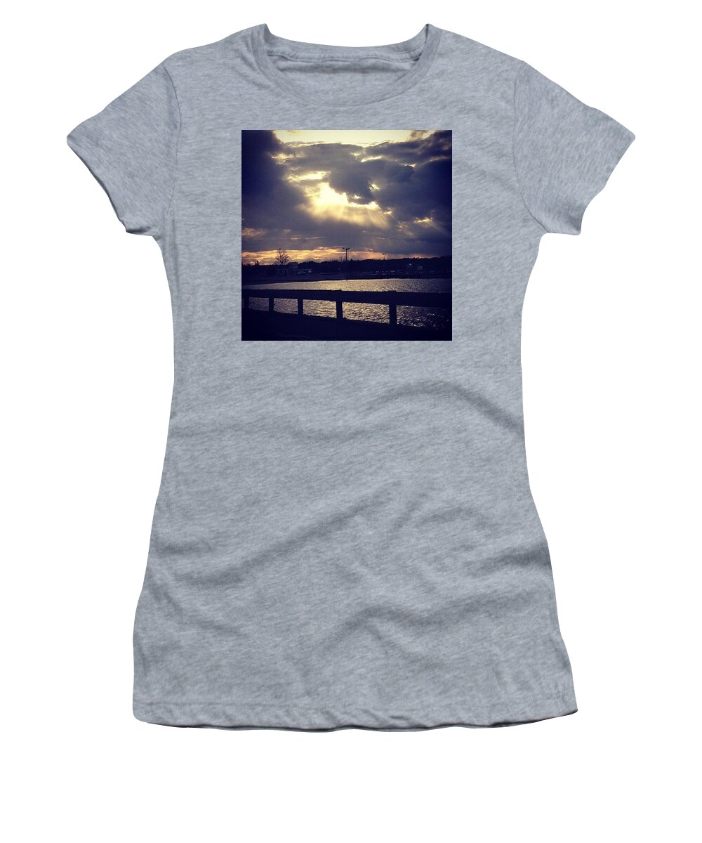 Sun Women's T-Shirt featuring the photograph Breaking Sun by Kate Arsenault 