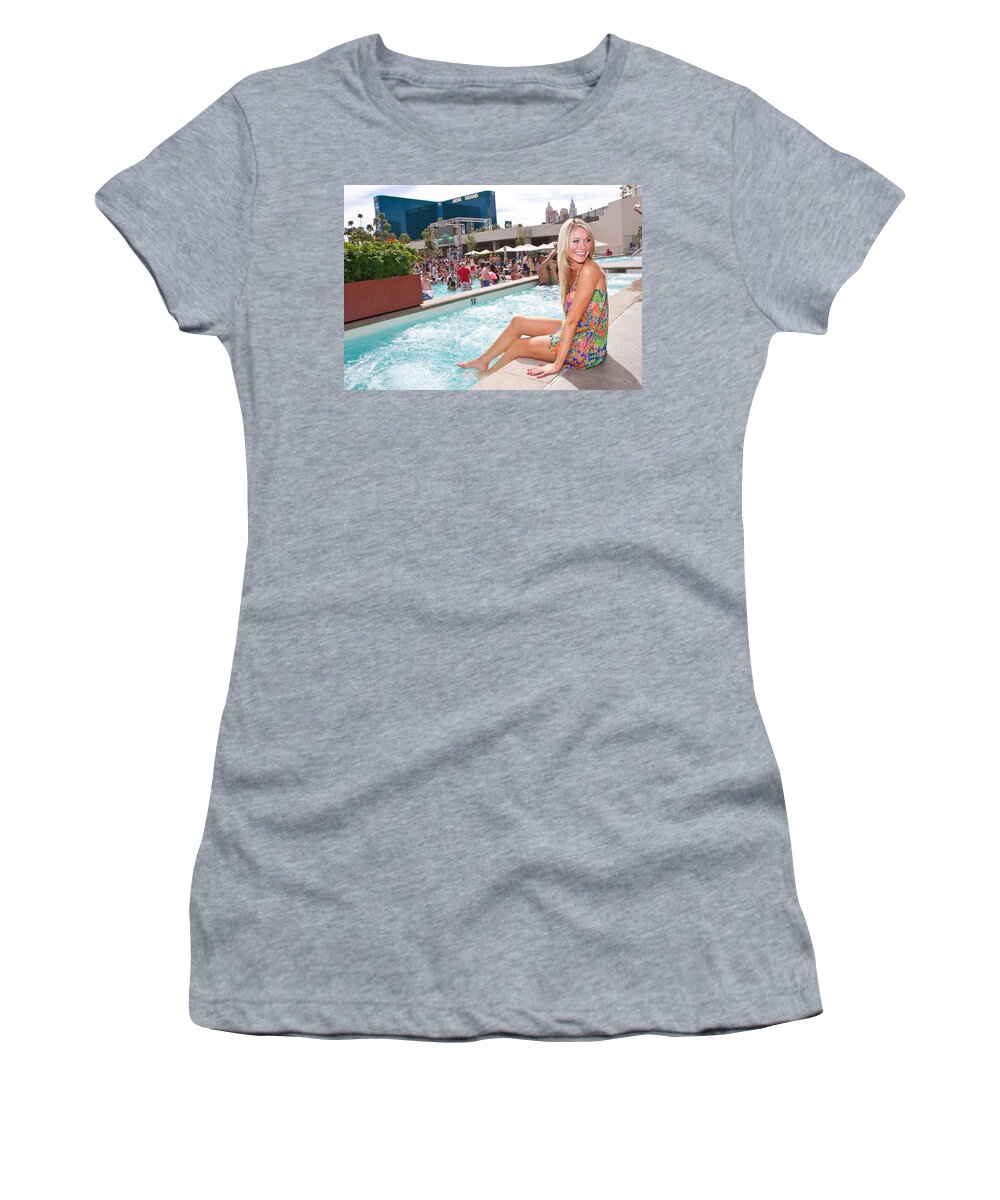 Katrina Bowden Women's T-Shirt featuring the photograph Katrina Bowden by Mariel Mcmeeking