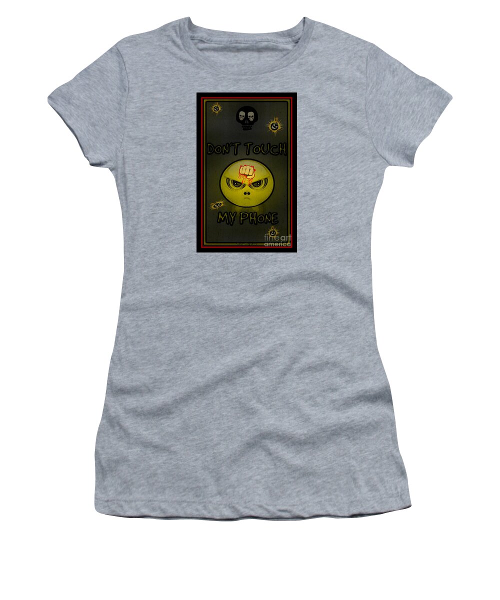 Abstract Women's T-Shirt featuring the digital art Keep Off by Rindi Rehs