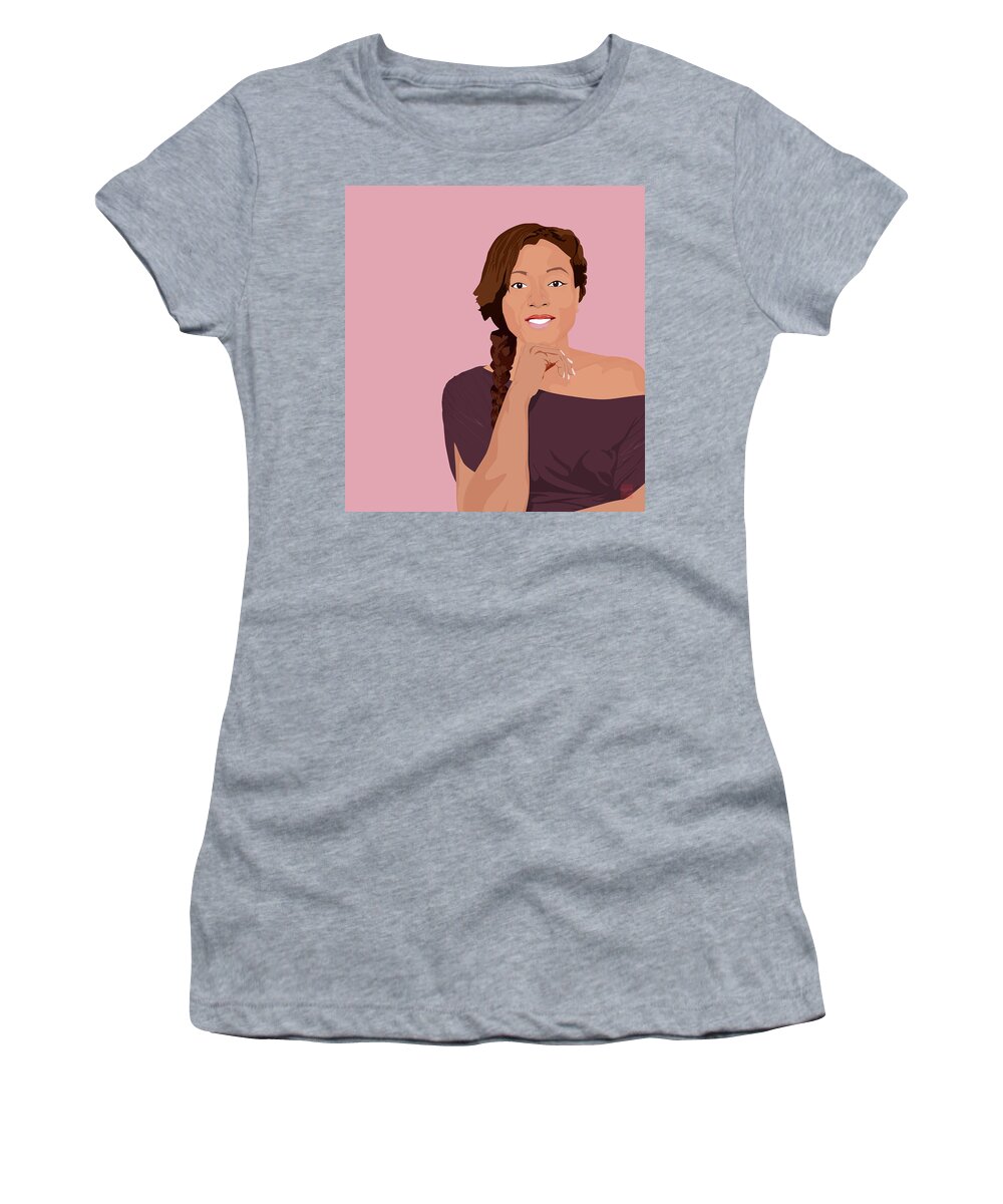 Mauve Women's T-Shirt featuring the digital art Kimmi J by Scheme Of Things Graphics