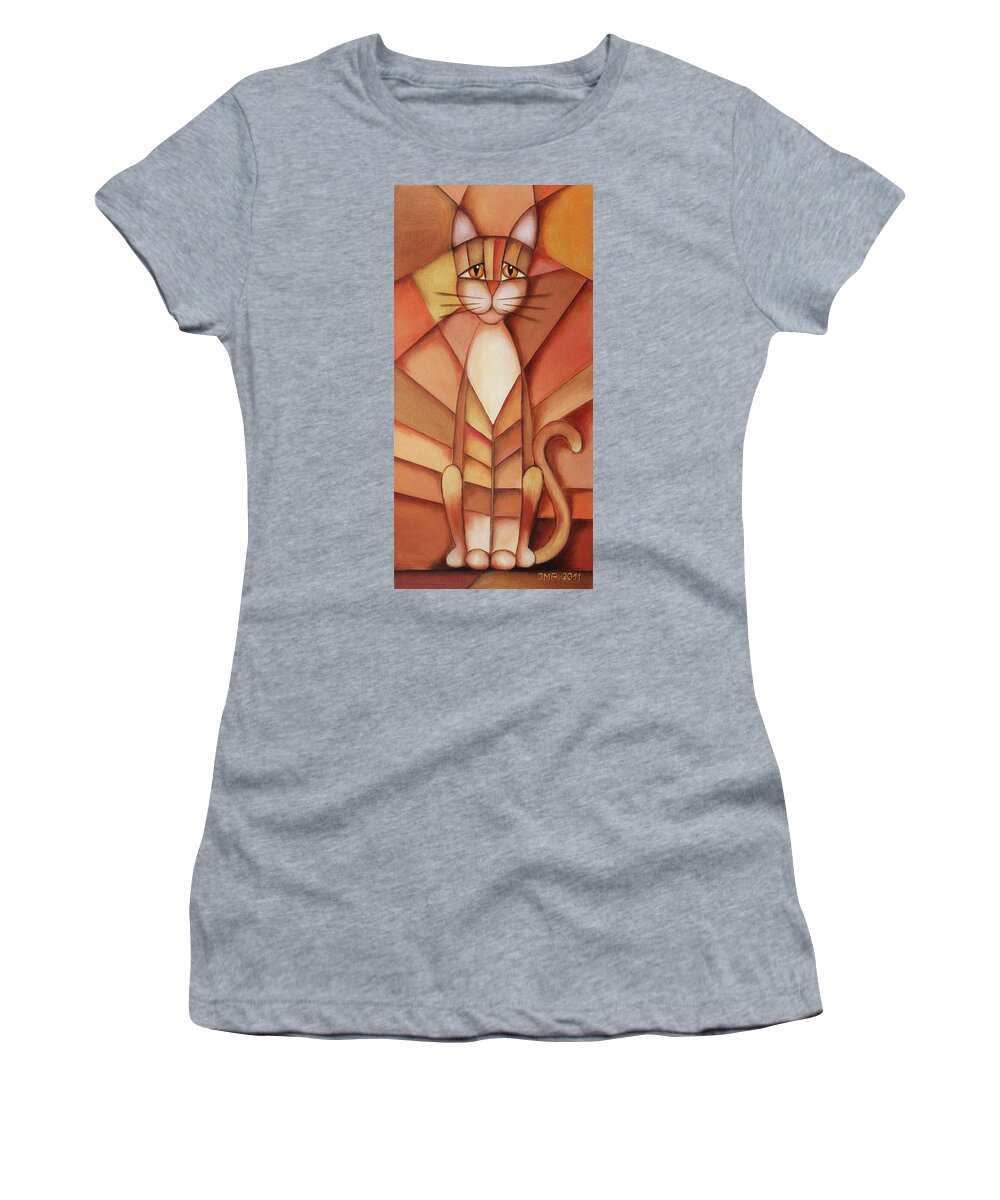 Paint Women's T-Shirt featuring the painting King of the Cats by Jutta Maria Pusl