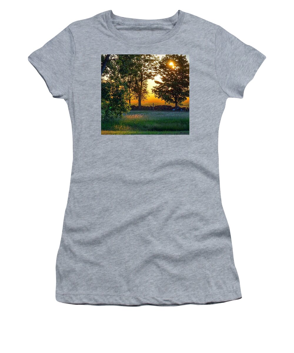 Women's T-Shirt featuring the photograph Kingsbury Sunset by Kendall McKernon