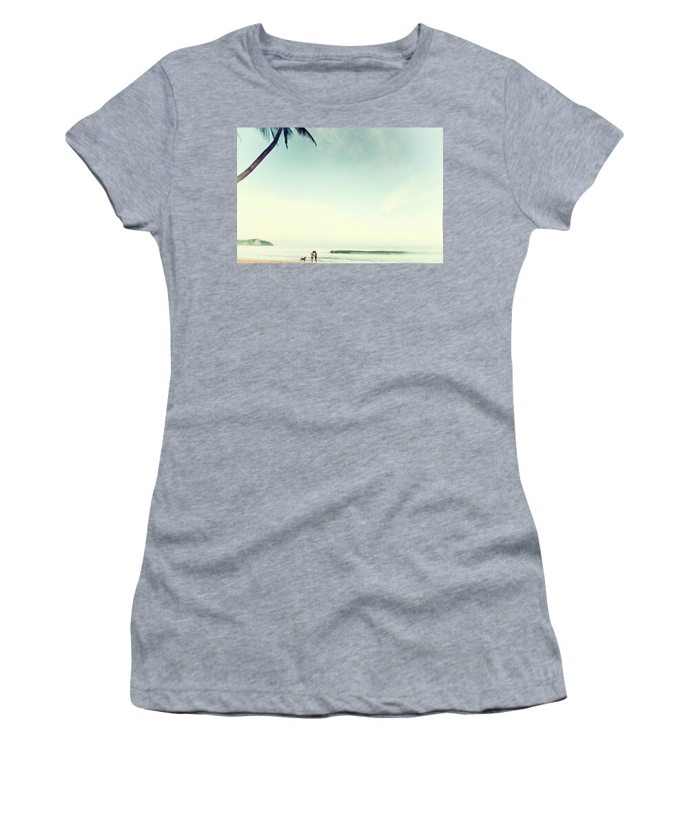 Surfing Women's T-Shirt featuring the photograph Kiss by Nik West