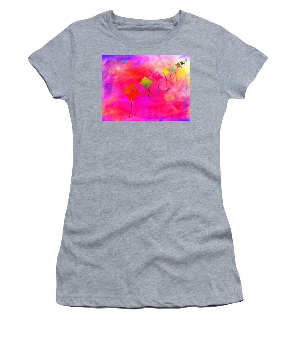 Sky Women's T-Shirt featuring the photograph Kite by Jean Francois Gil