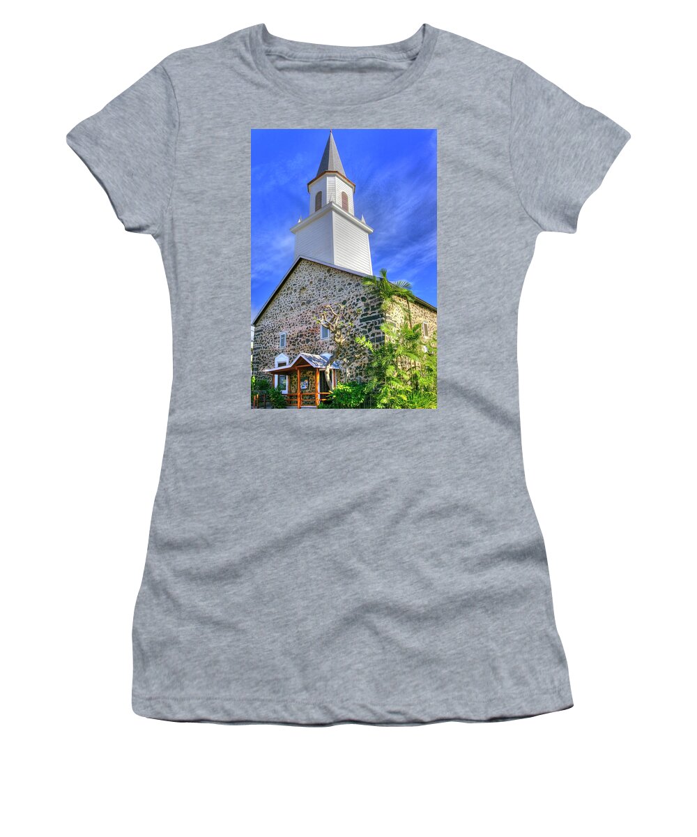  Women's T-Shirt featuring the photograph Kona Church by Joe Palermo