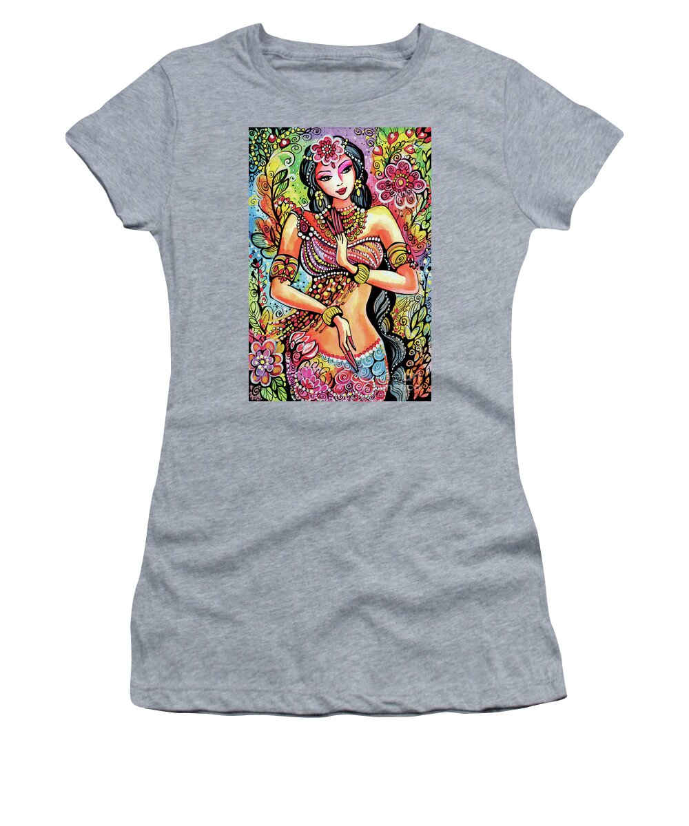 Indian Goddess Women's T-Shirt featuring the painting Kuan Yin by Eva Campbell
