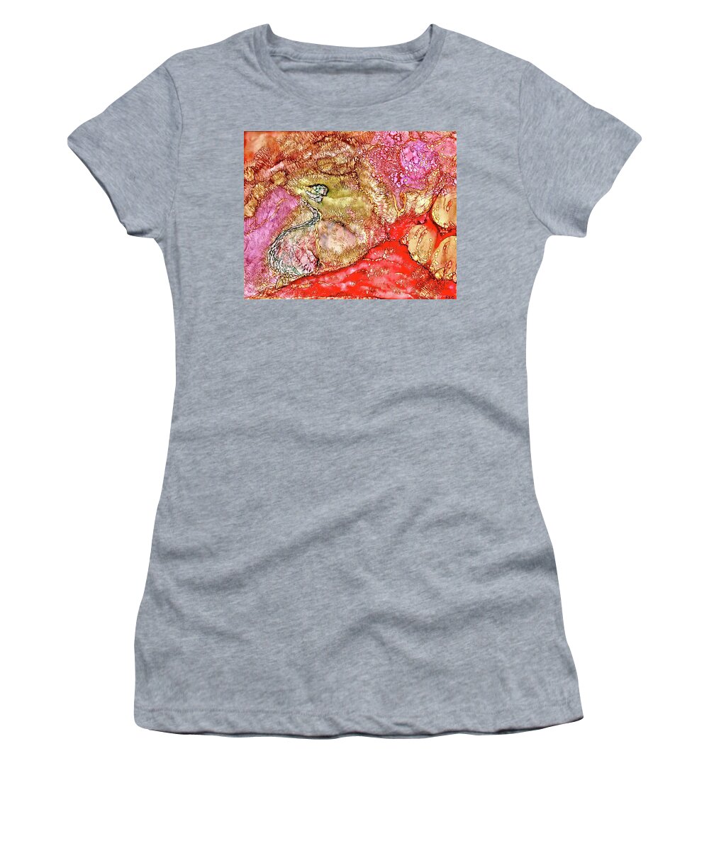 Kyoto Spring Women's T-Shirt featuring the painting Kyoto Spring by Bellesouth Studio