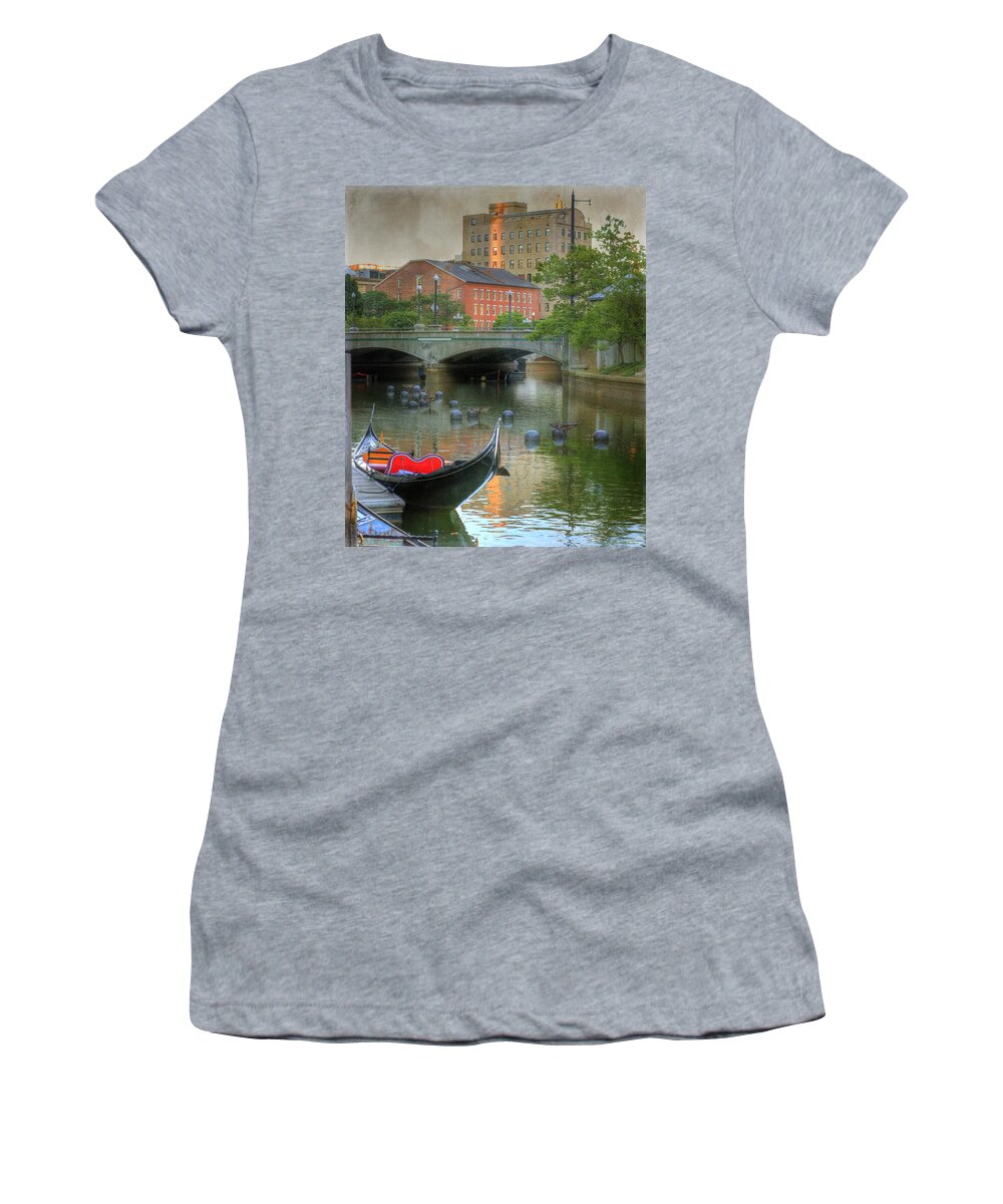 La Gondola Women's T-Shirt featuring the photograph La Gondola. Providence by Juli Scalzi