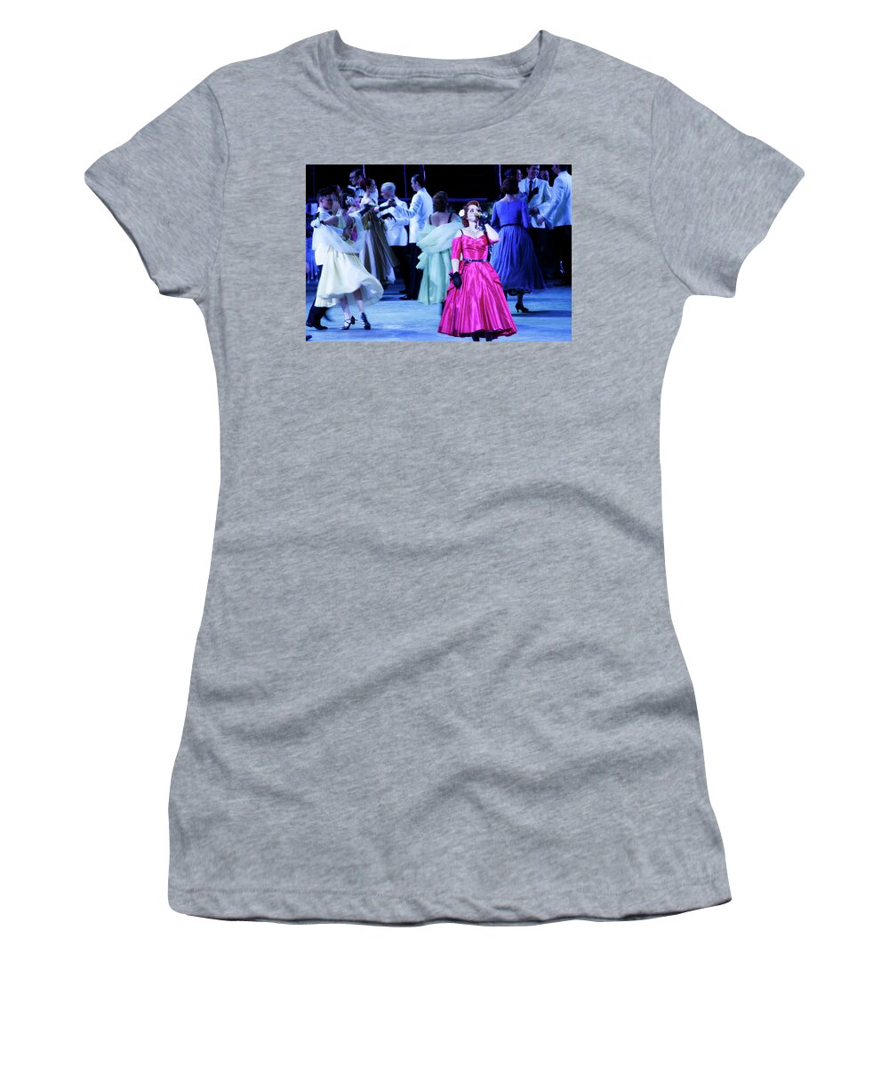 La Traviata Women's T-Shirt featuring the photograph La Traviata - Party On Stage by Miroslava Jurcik