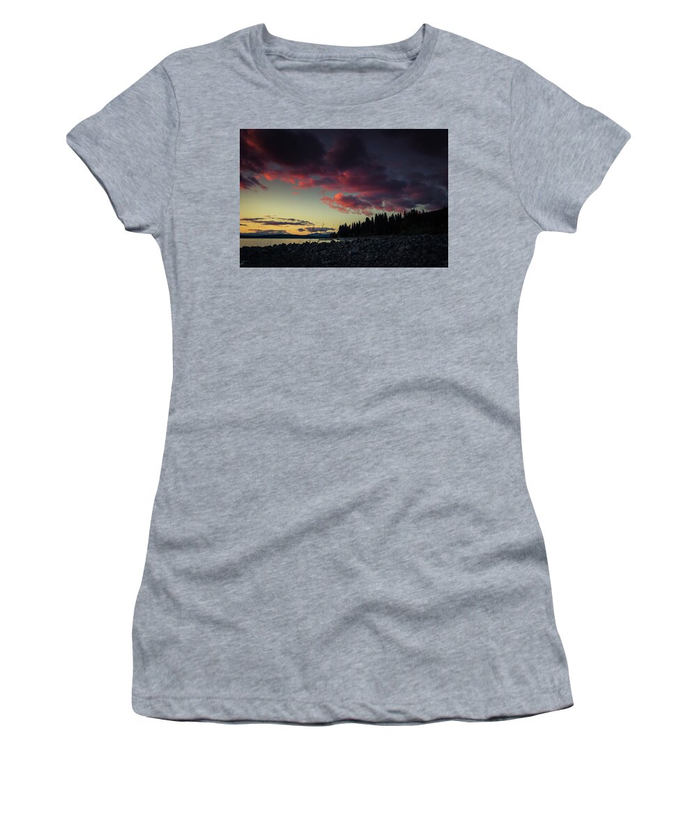 Moody Women's T-Shirt featuring the photograph Lake Dreams by Jan Davies