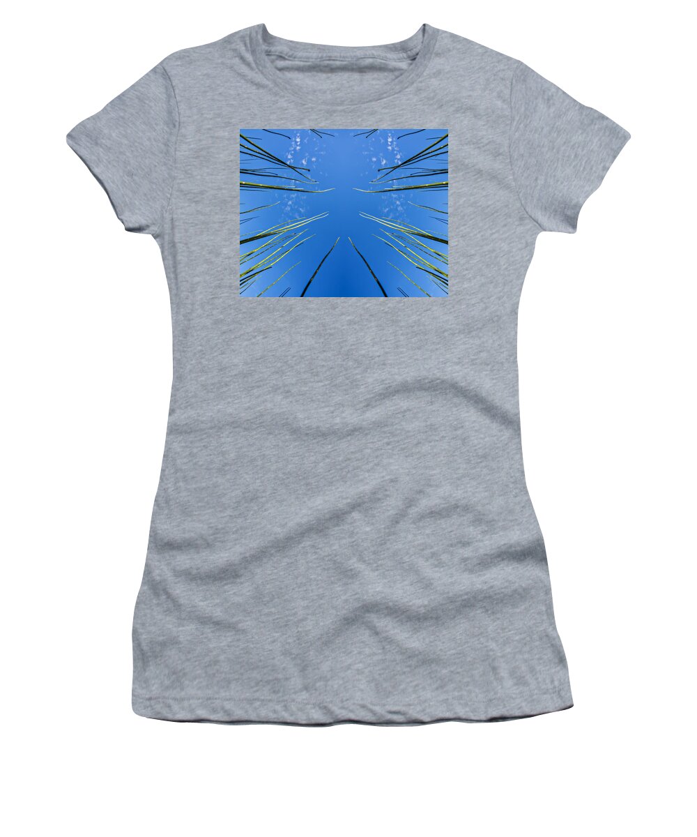 Alpine Women's T-Shirt featuring the digital art Lake Grass Reflection by Pelo Blanco Photo