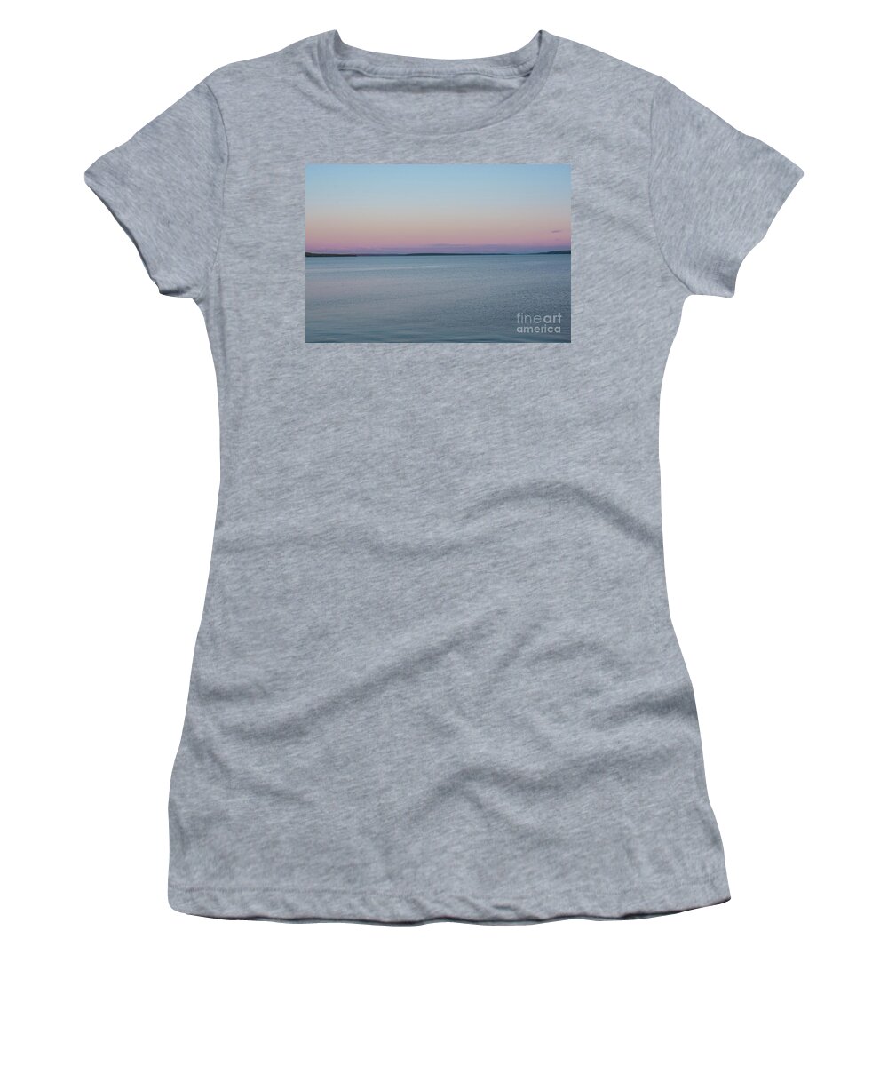 Cheryl Baxter Photography Women's T-Shirt featuring the photograph Lake Temiskaming Pastel Sunset by Cheryl Baxter