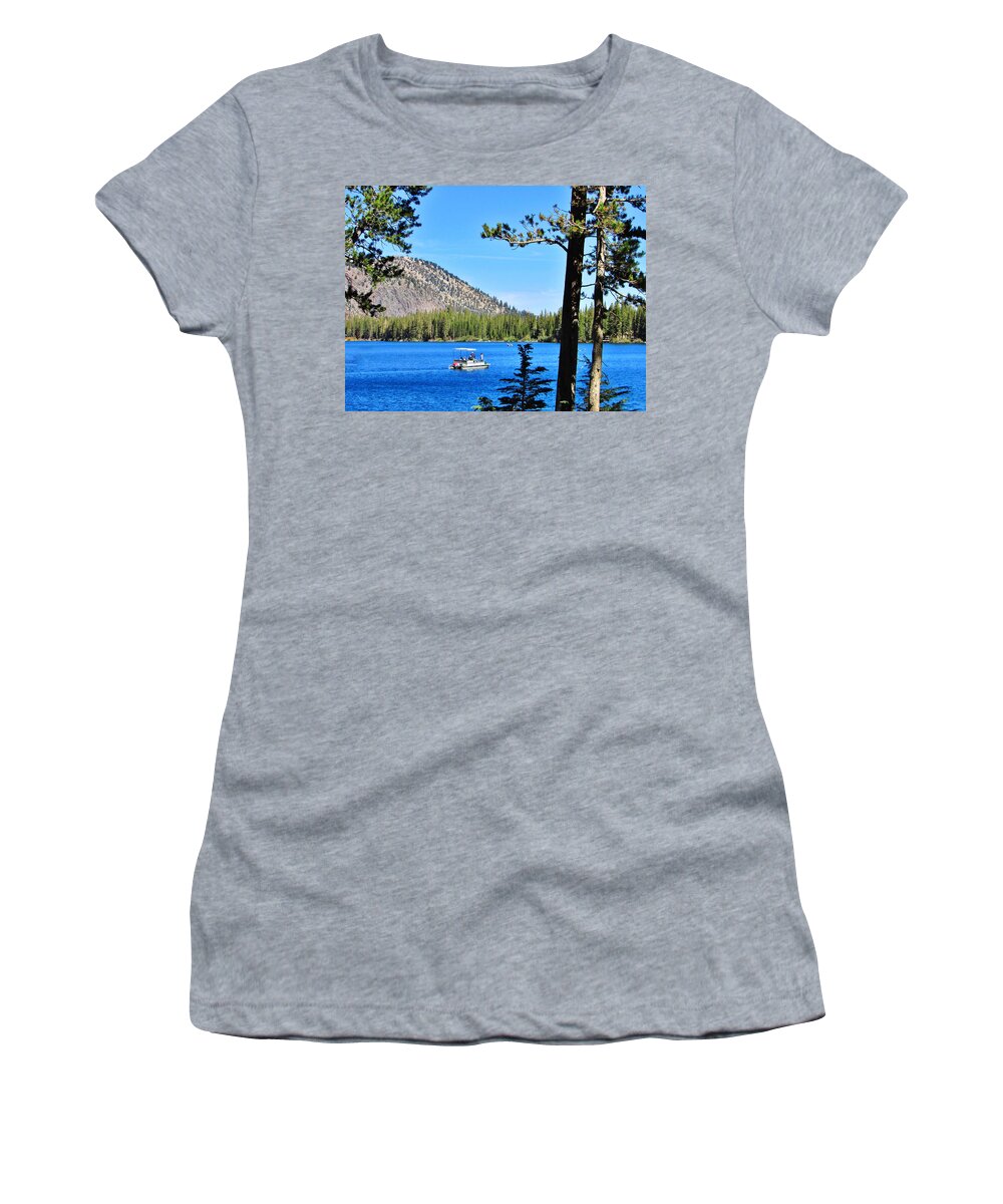 Sky Women's T-Shirt featuring the photograph Lakeside by Marilyn Diaz