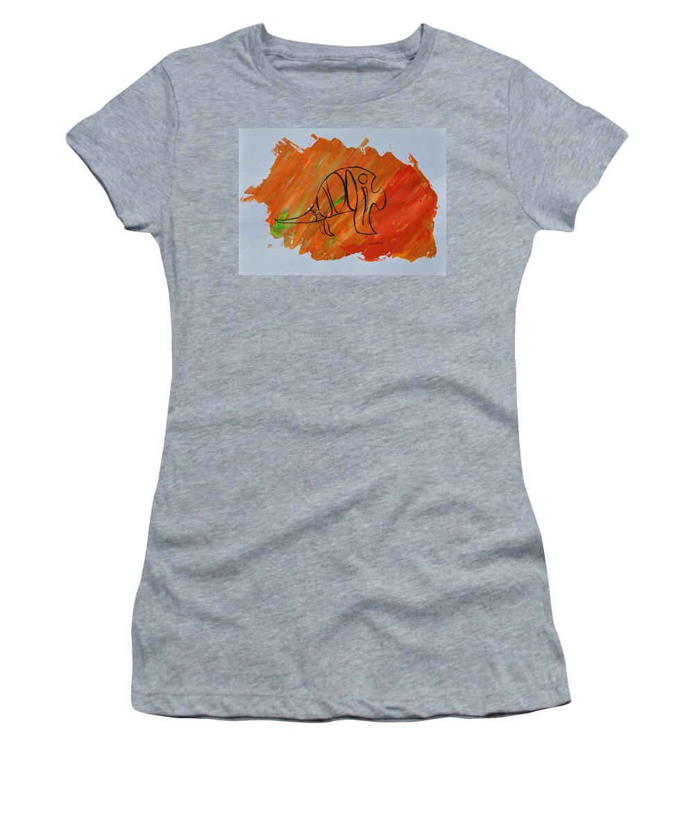 Copperband Women's T-Shirt featuring the painting Lance ID 01/30 by Eduard Meinema