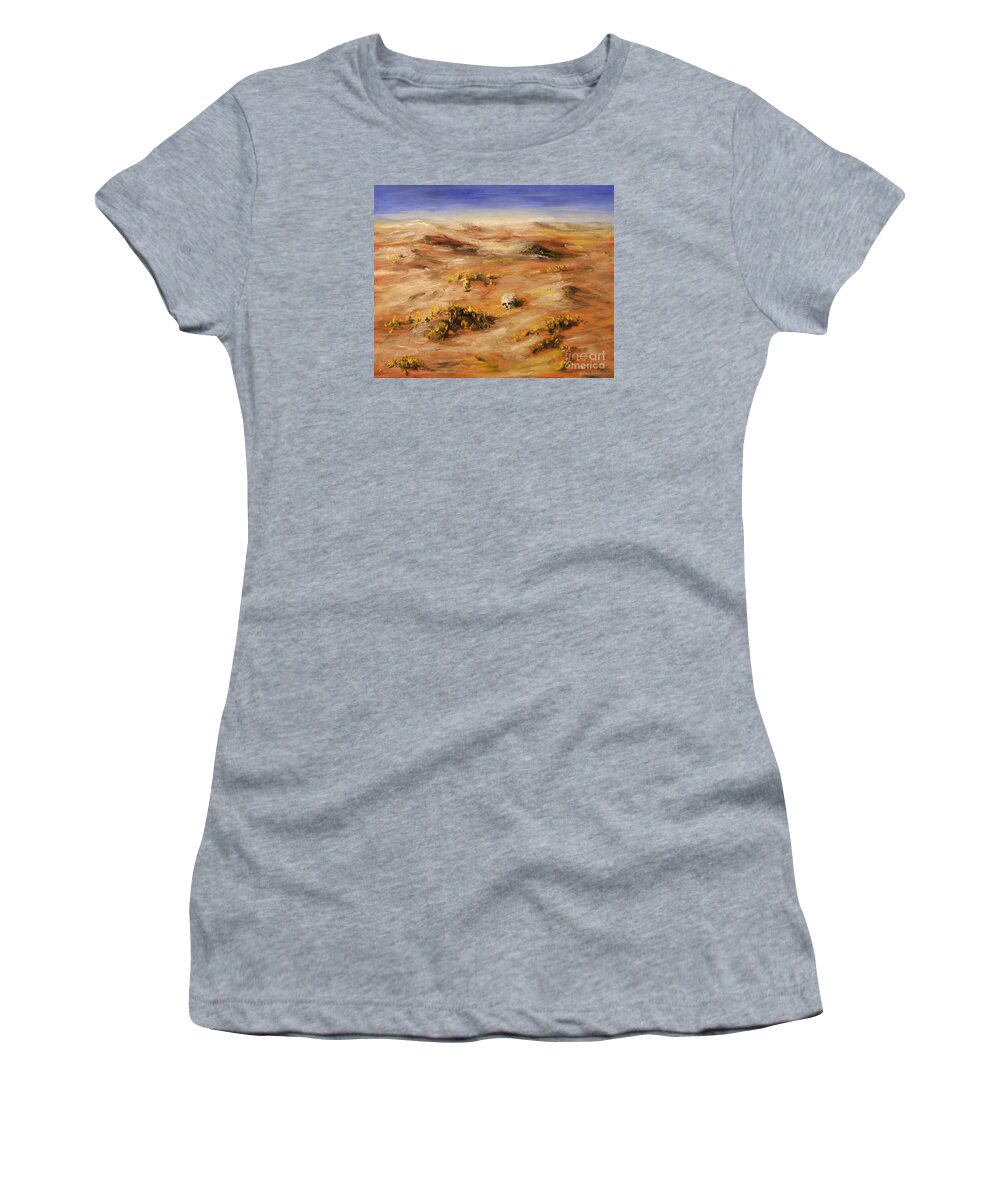 Desert Women's T-Shirt featuring the painting Last Journey by Arturas Slapsys