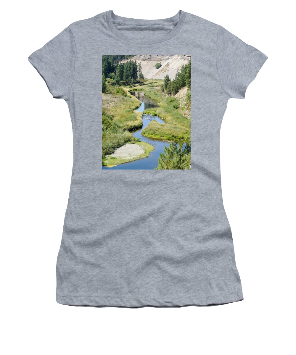 Nature Women's T-Shirt featuring the photograph Latah Creek by Ben Upham III