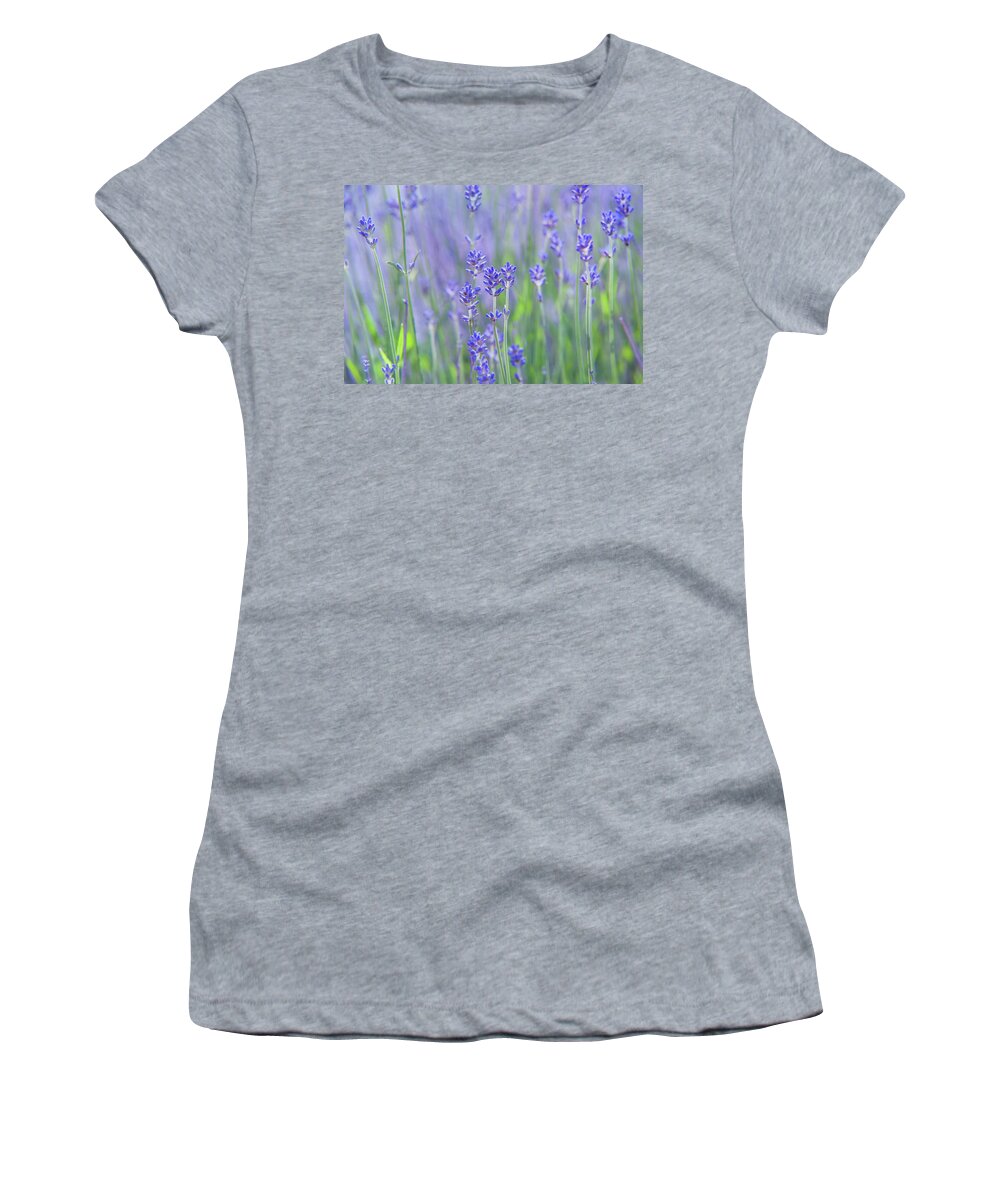 Jenny Rainbow Fine Art Photography Women's T-Shirt featuring the photograph Lavender Fields by Jenny Rainbow