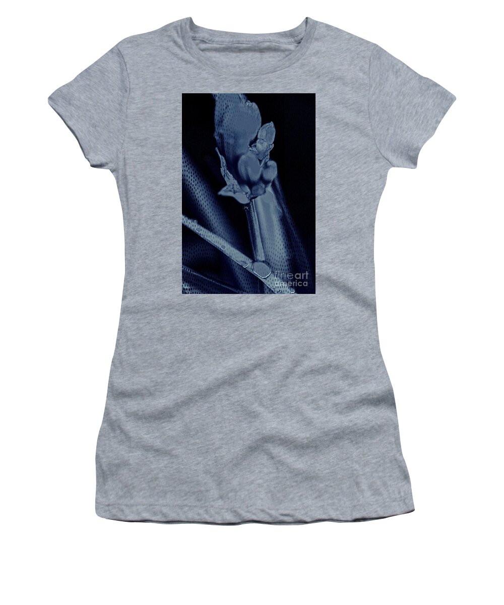 Leaves Women's T-Shirt featuring the photograph Leaves Of Blue by Becky Kurth