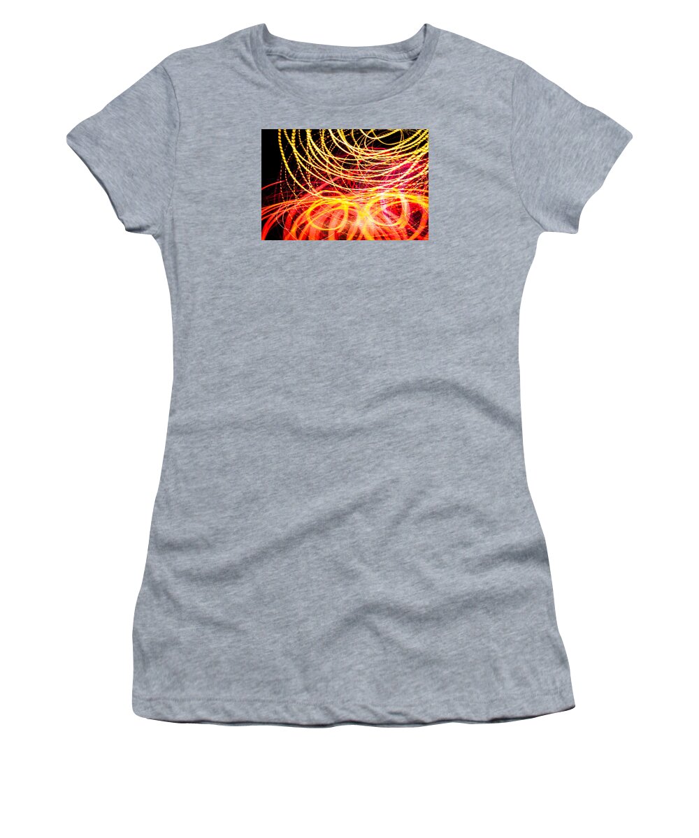 Abstract Photographs Women's T-Shirt featuring the photograph LED Neon Gas Dance UFA #8 by John Williams