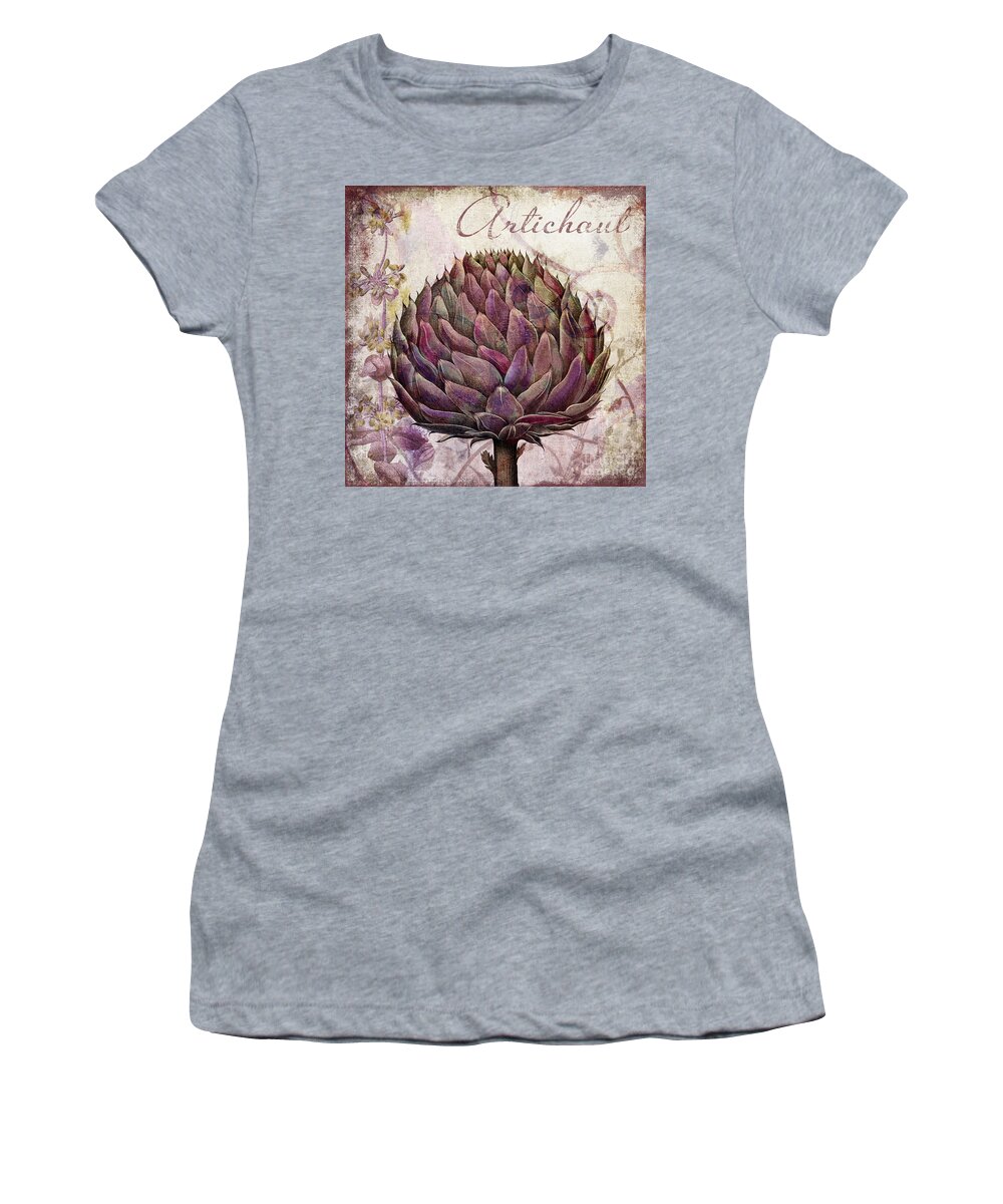 Artichoke Women's T-Shirt featuring the painting Legumes Francais Artichoke by Mindy Sommers