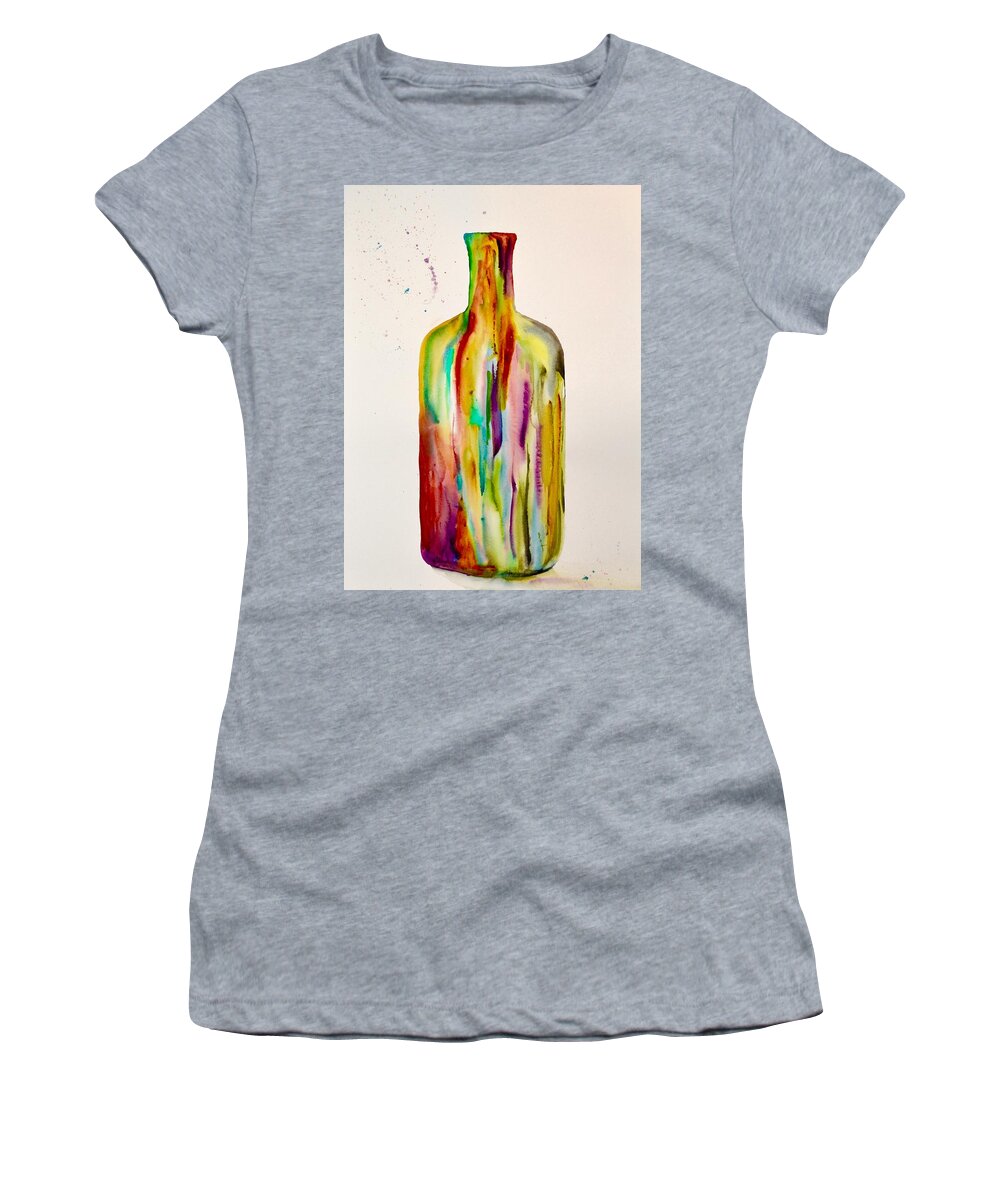 Beverage Women's T-Shirt featuring the painting Les Couleurs De L' Eau De La Vie by Beverley Harper Tinsley