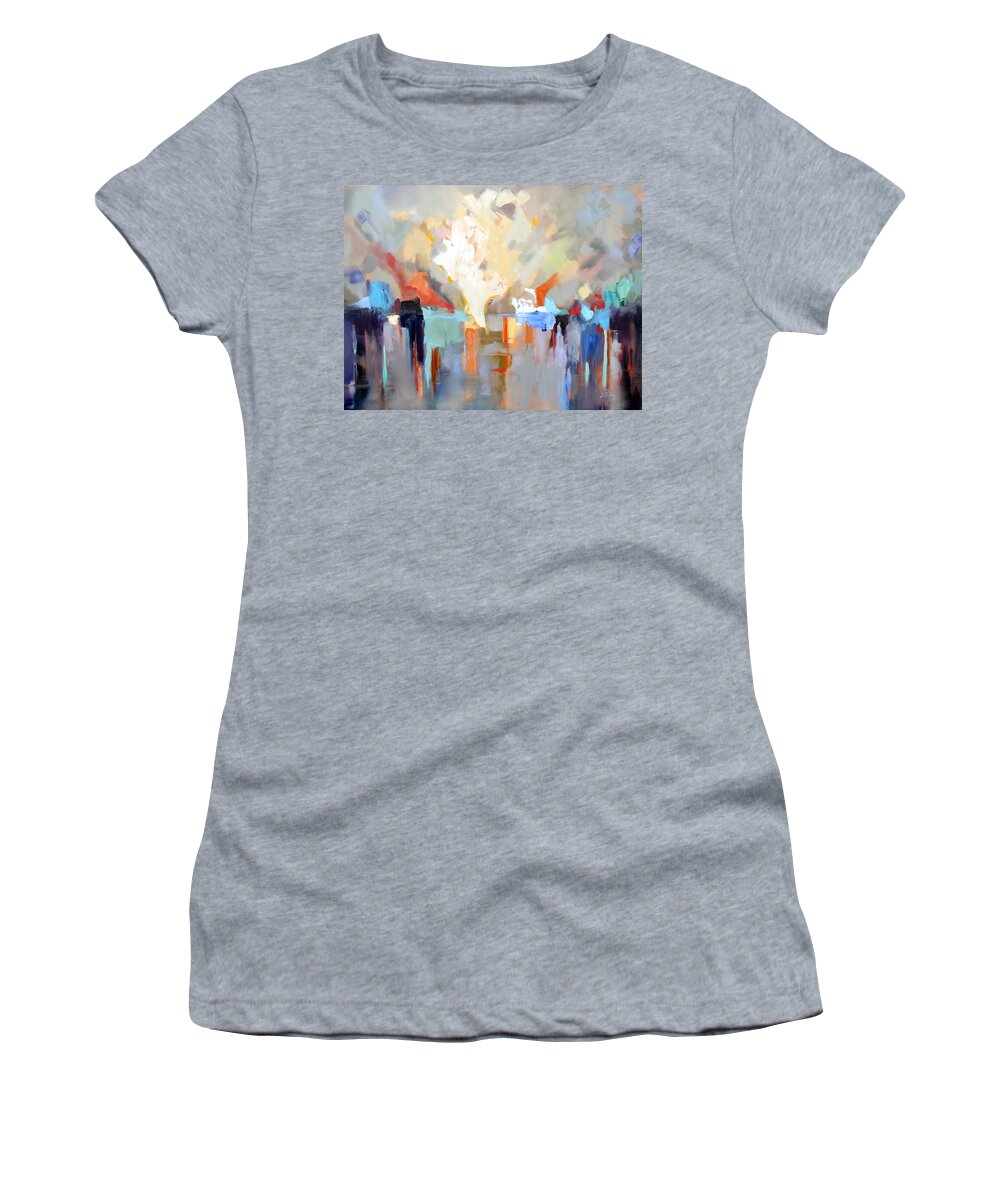 Color Women's T-Shirt featuring the painting Let There Be Light by Donna Tuten