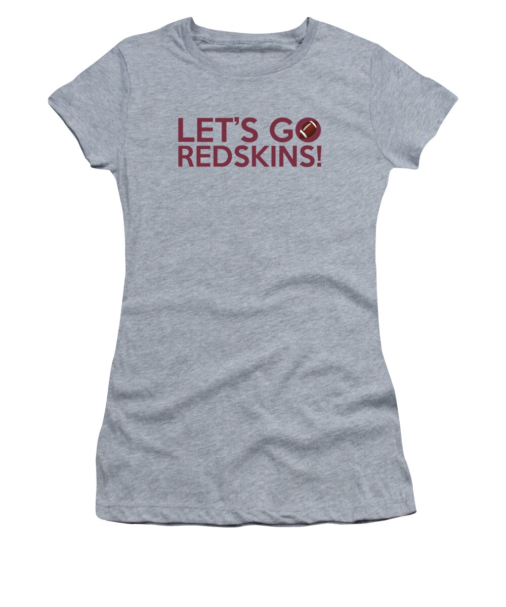 Washington Redskins Women's T-Shirt featuring the painting Let's Go Redskins by Florian Rodarte