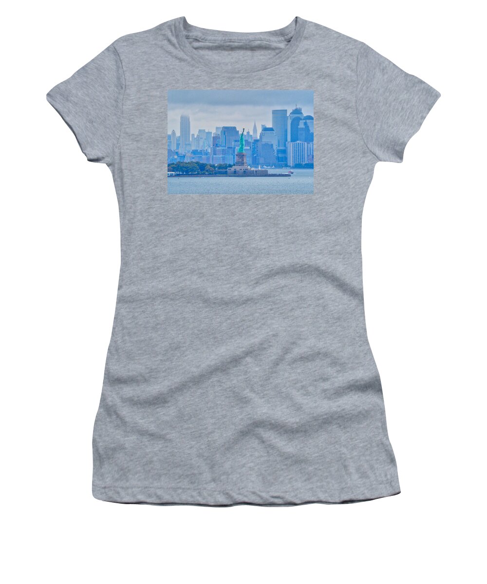 Statue Of Liberty Women's T-Shirt featuring the photograph Liberty for All by Farol Tomson