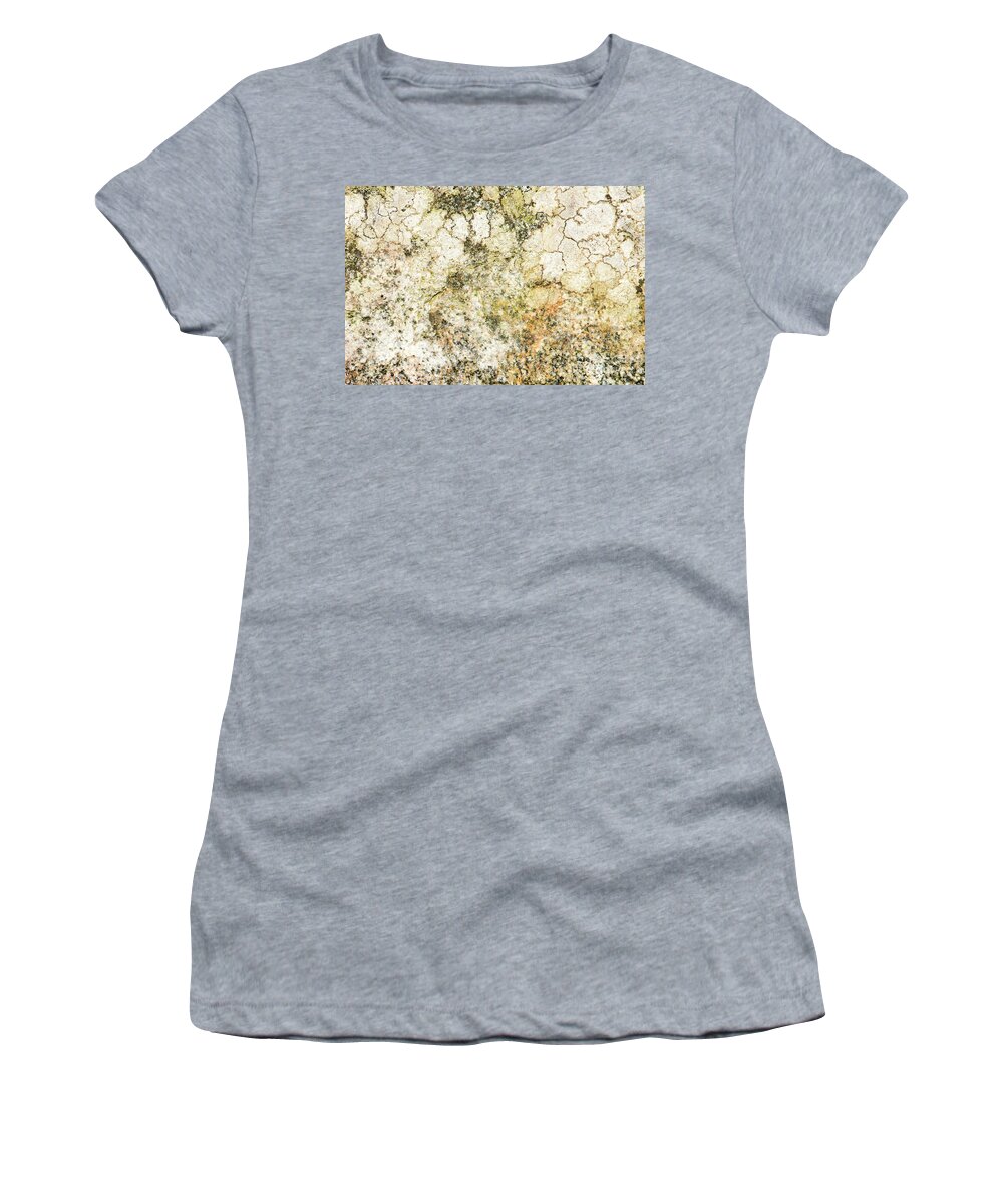 Background Women's T-Shirt featuring the photograph Lichen on a stone, background by Torbjorn Swenelius